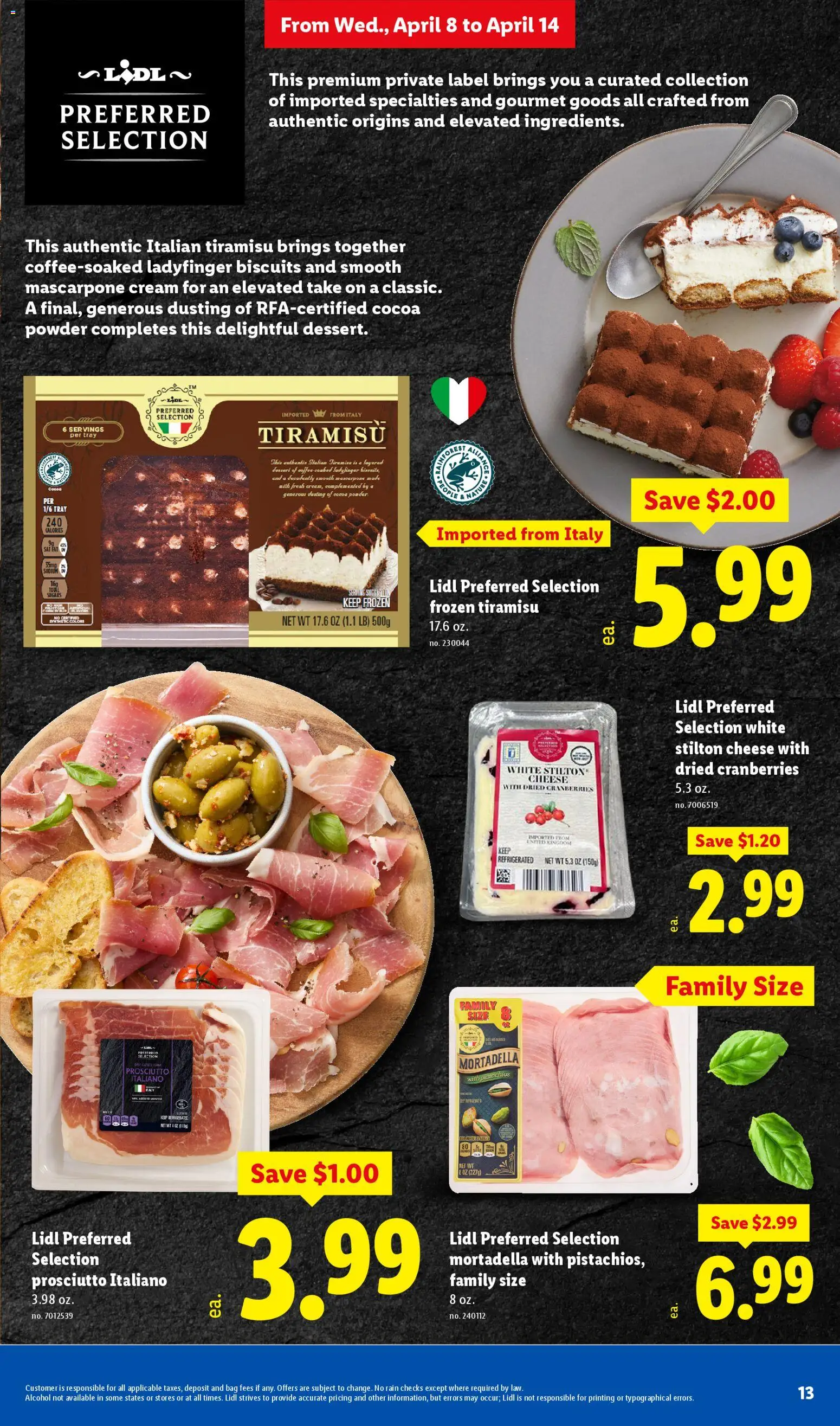 Lidl Weekly Ad - valid from 08.04.2026 | Page: 13 | Products: Powder, Cheese, Cream, Bag