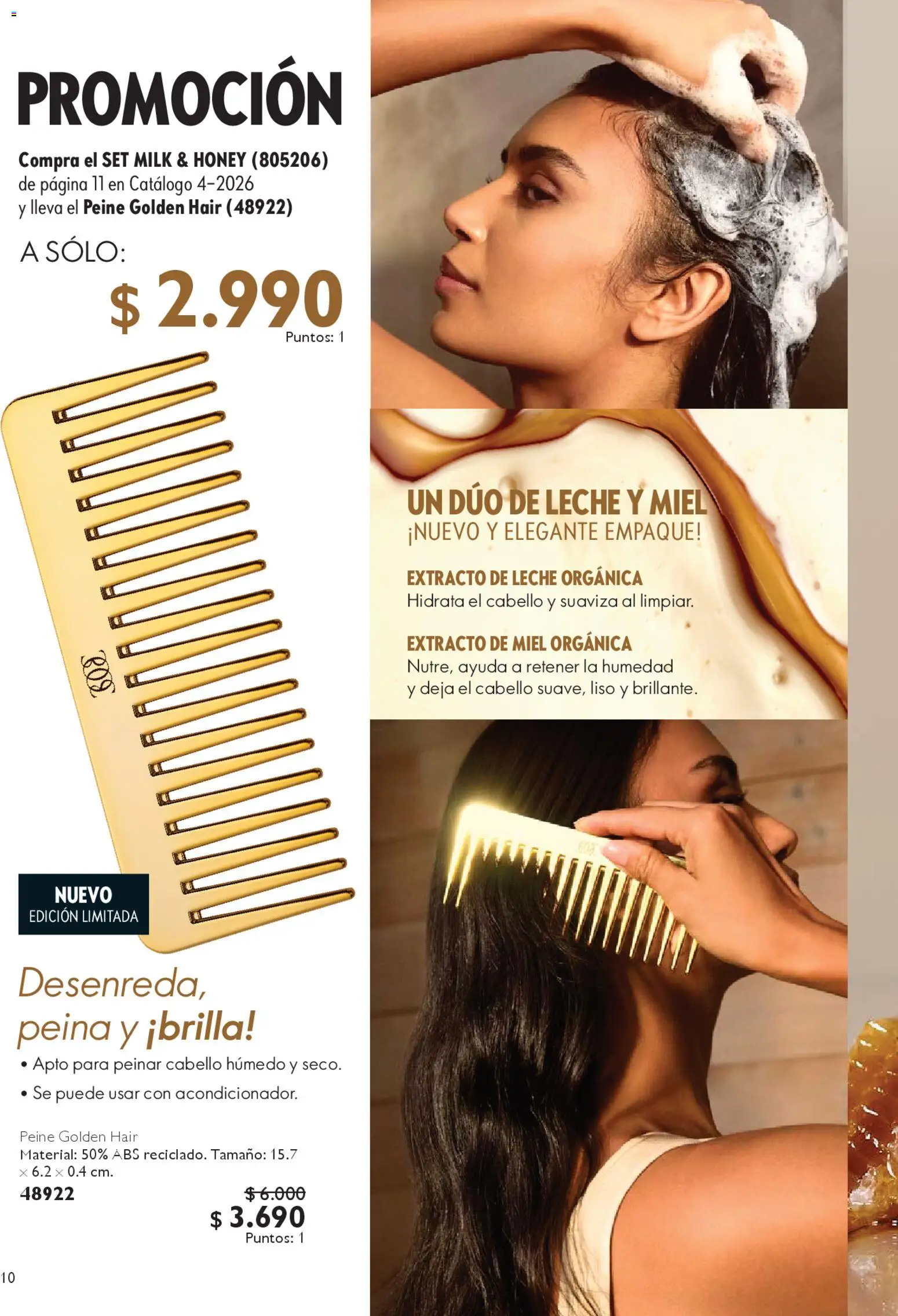 Oriflame catálogo │ válido desde el 07.03.2026 | Página: 10 | Productos: Peine, Leche