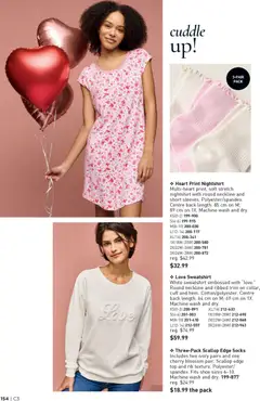 Preview of Three-Pack Scallop Edge Socks, Includes two ivory pairs and one cherry blossom pair. Scallop edge top and rib texture. Polyester/ spandex. Fits shoe sizes 6-10. Machine wash and dry. from shop Avon valid from 29.01.2026 | Page: 154 | Products: Socks