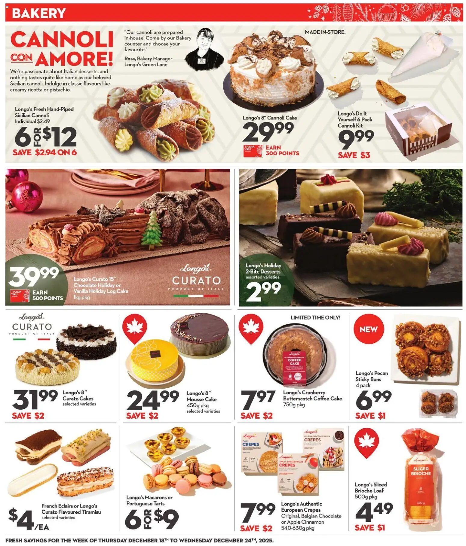 Longo's flyer valid from 18.12.2025 | Page: 10 | Products: Bakery, Coffee, Chocolate