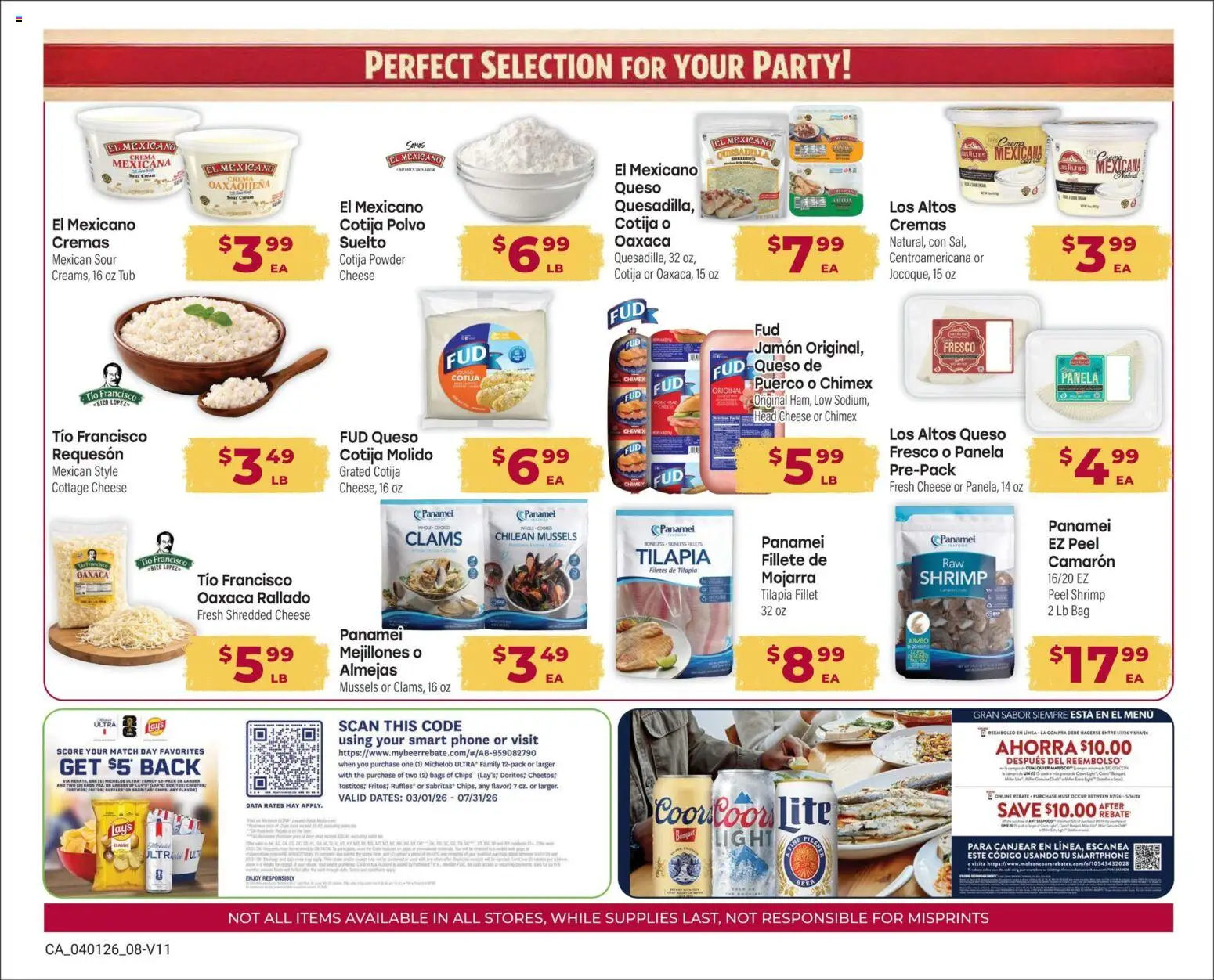 Cardenas Monthly Ad - valid from 01.04.2026 | Page: 8 | Products: Beer, Cream, Phone, Bag