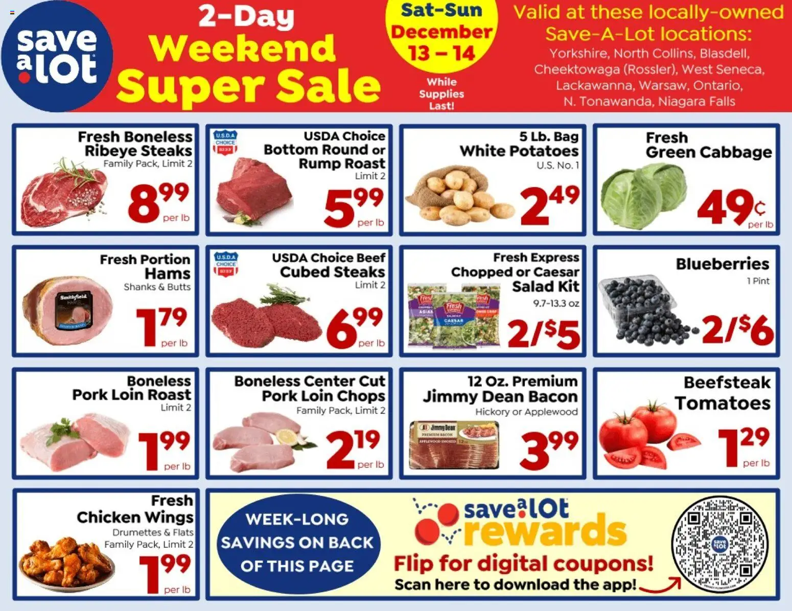 Save a Lot Special Promotion - valid from 13.12.2025 | Page: 1 | Products: Beef, Salad, Potatoes, Cabbage