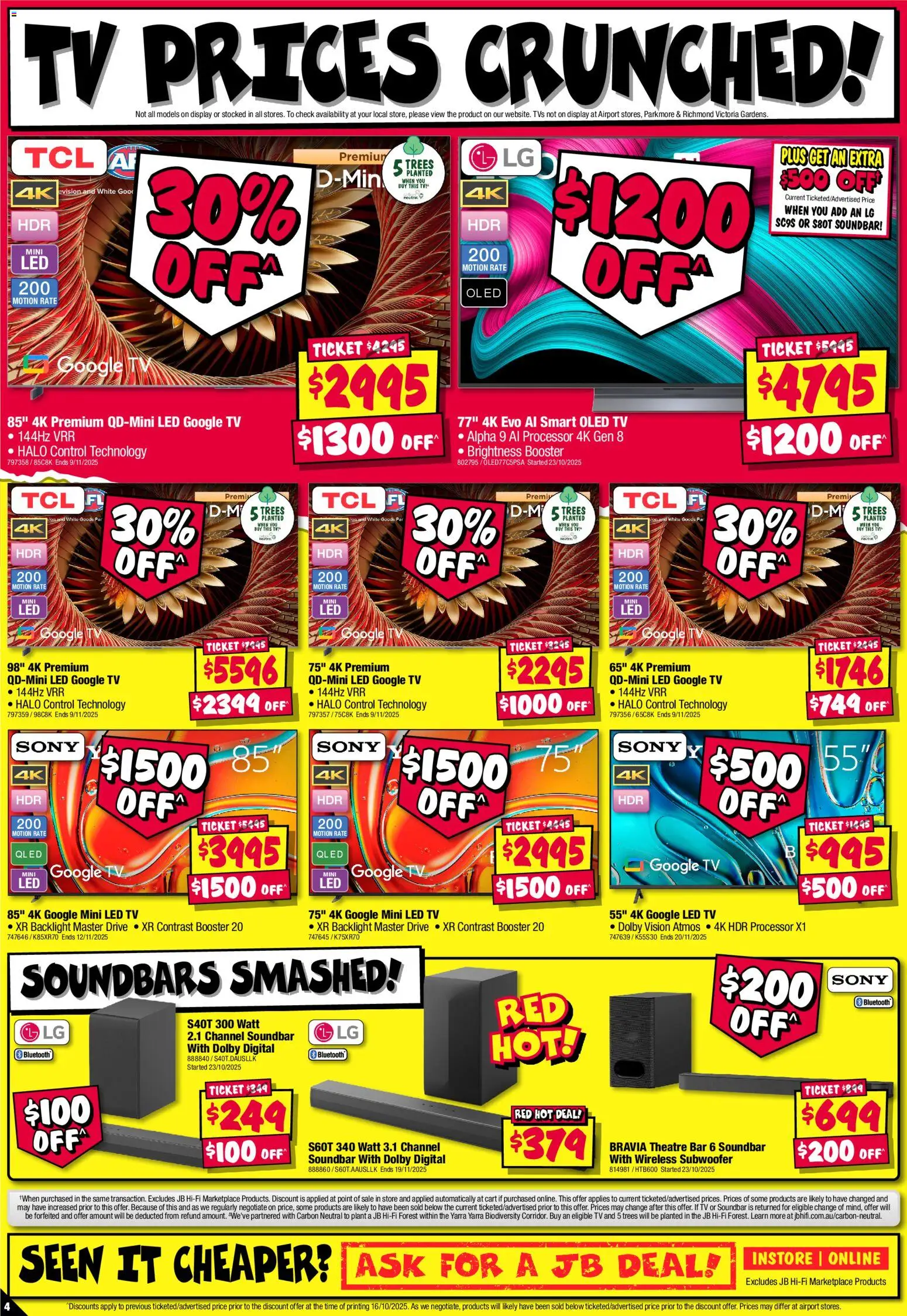 JB Hi-Fi catalogue - valid from 30.10.2025 | Page: 4 | Products: Plant, Cart, Digital, Tv