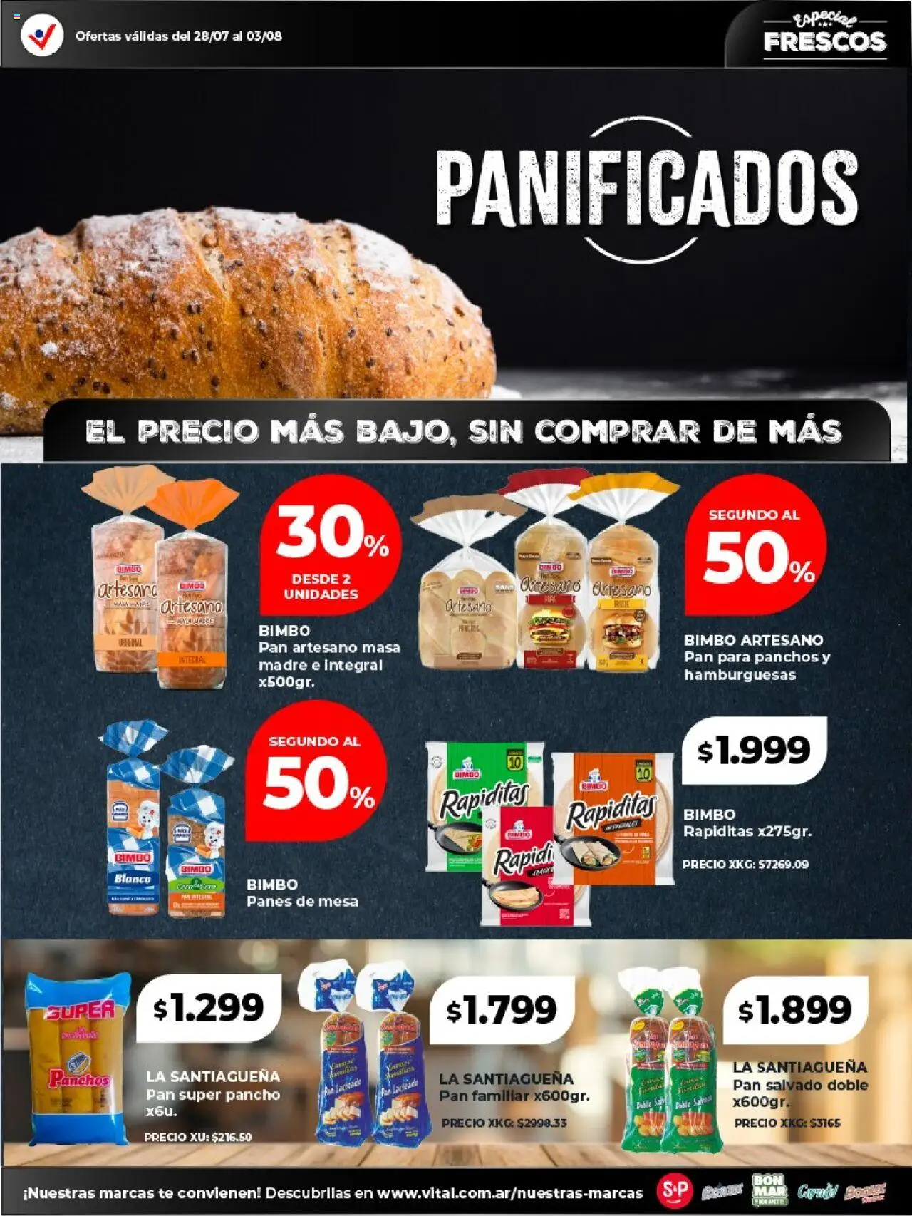 Vital - Especial frescos │ válido desde el 28.07.2025 | Página: 9 | Productos: Mesa, Pan, Té