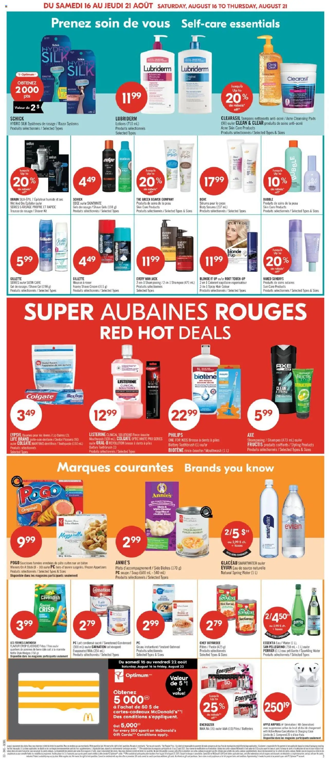 Pharmaprix flyer valid from 16.08.2025 | Page: 19 | Products: Case, Toothpaste, Battery, Chicken