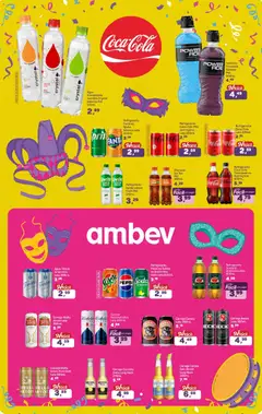 Supermercados São Vicente - Ofertas Festival de Carnaval - Pré-Visualização do folheto da loja Supermercados São Vicente, válido de 06.02.2026 | Página: 2 | Produtos: Guaraná, Água tônica, Chá, Soda