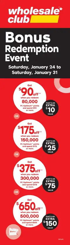 Preview of Wholesale Club weekly flyer / circulaire from shop Wholesale Club valid from 01.01.2026