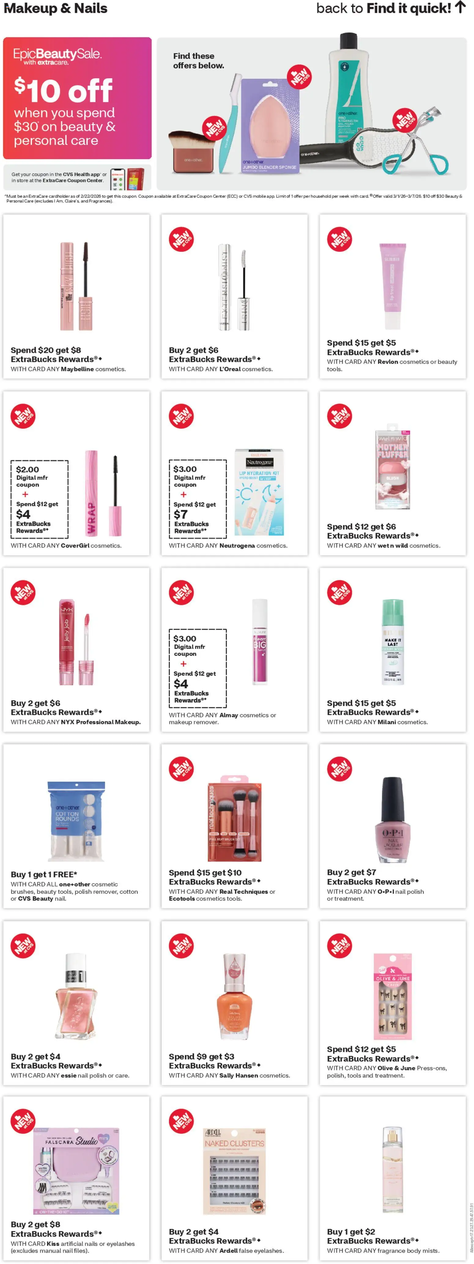 CVS Pharmacy Weekly Ad - WV - valid from 01.03.2026 | Page: 11 | Products: Blush, Eyelashes, Blender, Sponge