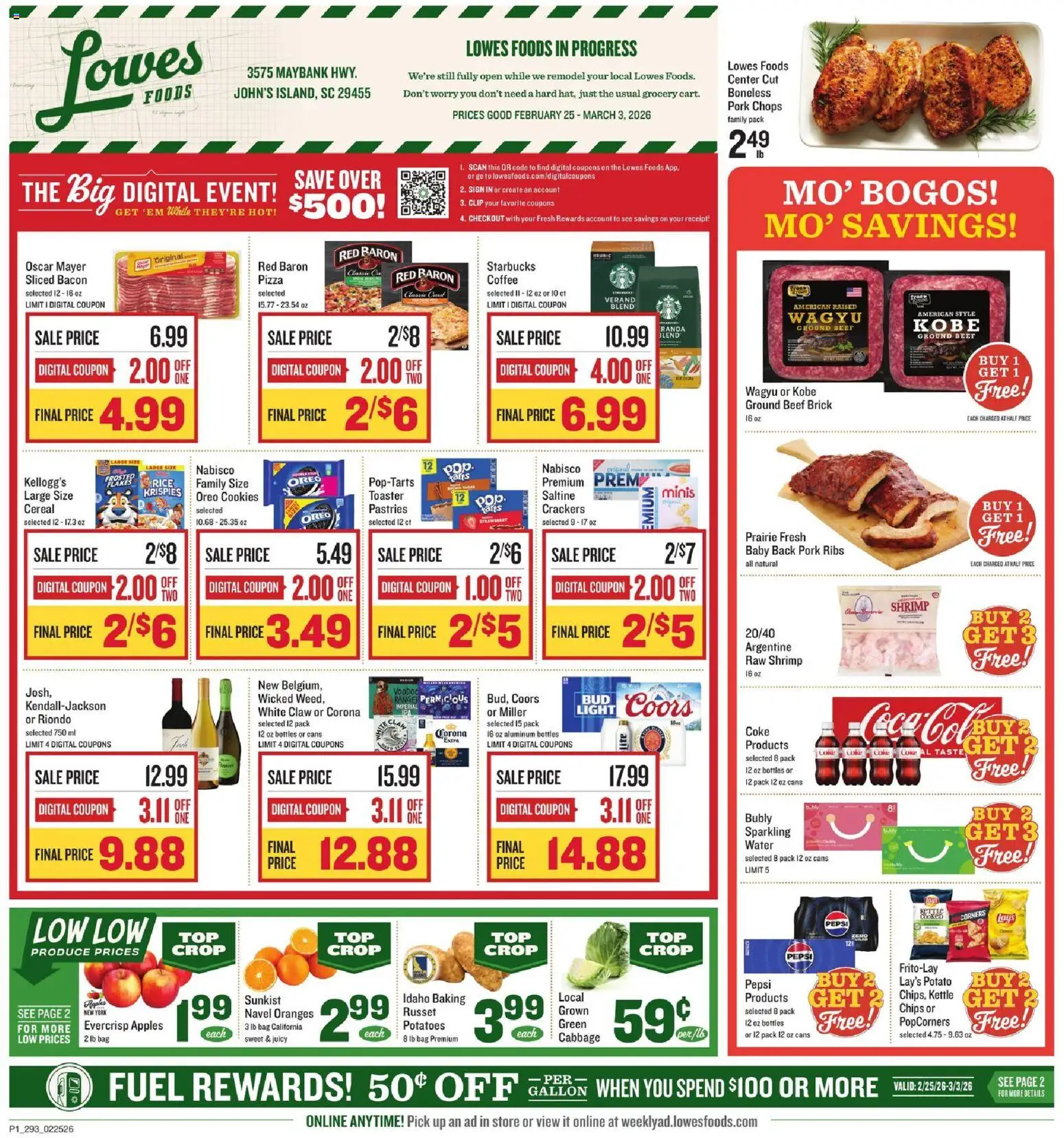 Lowes Foods Weekly Ad - SC - valid from 25.02.2026 | Page: 1 | Products: Toaster, Clip, Cookies, Bag