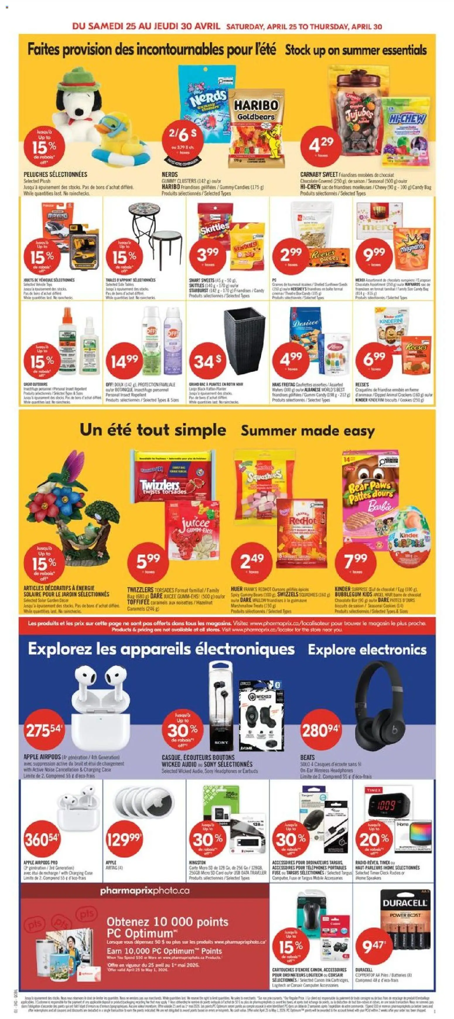 Pharmaprix flyer valid from 24.04.2026 | Page: 8 | Products: Candies, Cookies, Case, Table