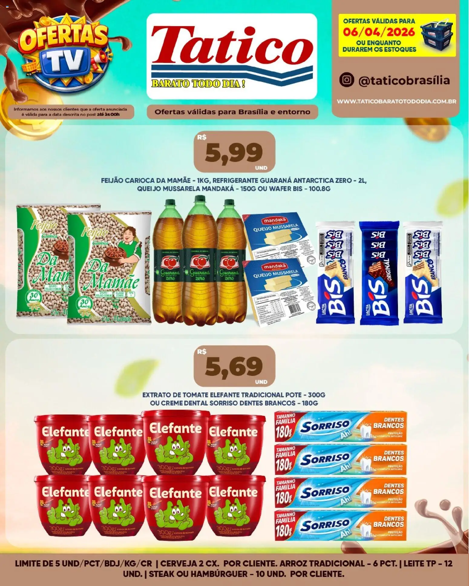 Tatico Folheto - válido de 07.04.2026 | Página: 29 | Produtos: Guaraná, Refrigerante, Creme dental, Mussarela