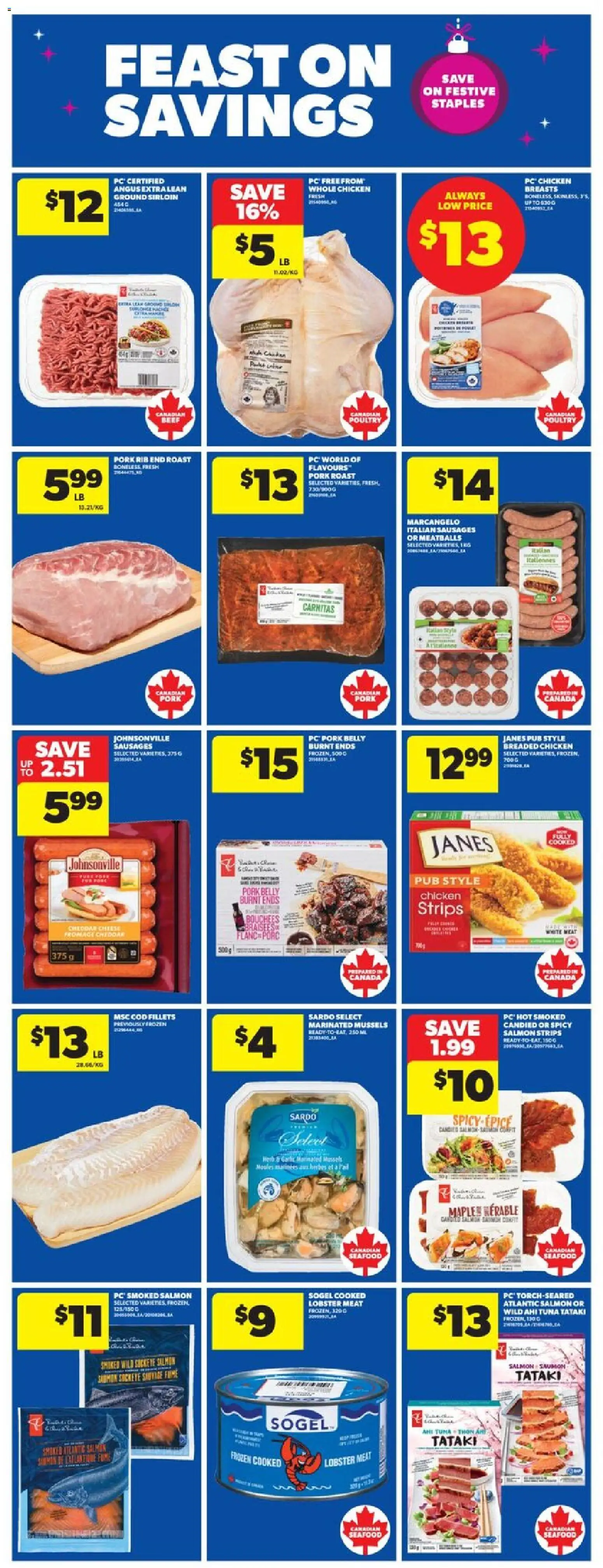 Real Canadian Superstore flyer valid from 20.11.2025 | Page: 15 | Products: PC, Cheese, Chicken, Pork