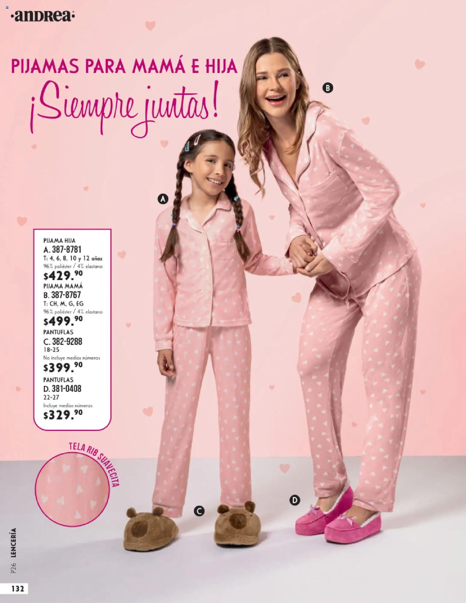 Nuevas ofertas de Andrea válidas en toda la República Mexicana desde el 25.01.2026. ¡Encuentra las mejores ofertas en Andrea catálogo Lencería & vestir interior! | Página: 28 | Productos: Pijama, Pantuflas, Lenceria