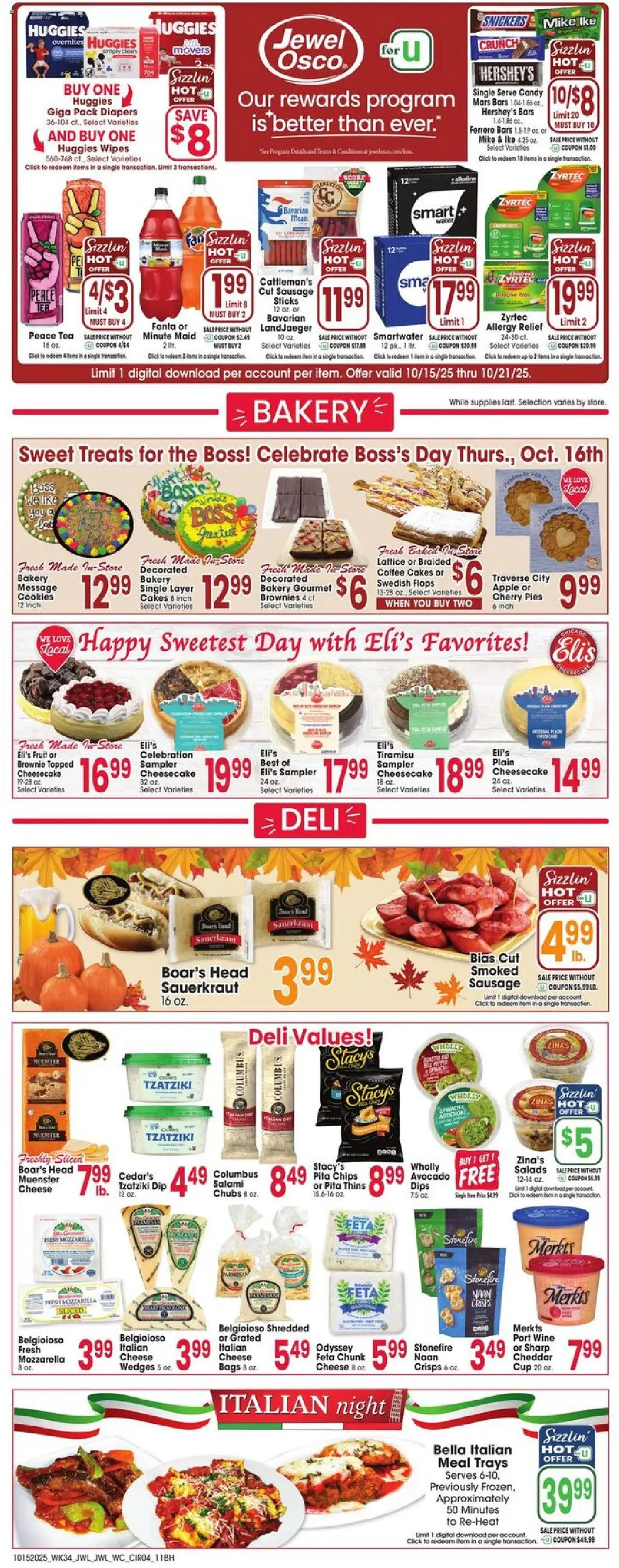 Jewel Osco Weekly Ad - IN - valid from 15.10.2025 | Page: 4 | Products: Bakery, Wine, Cookies, Flops