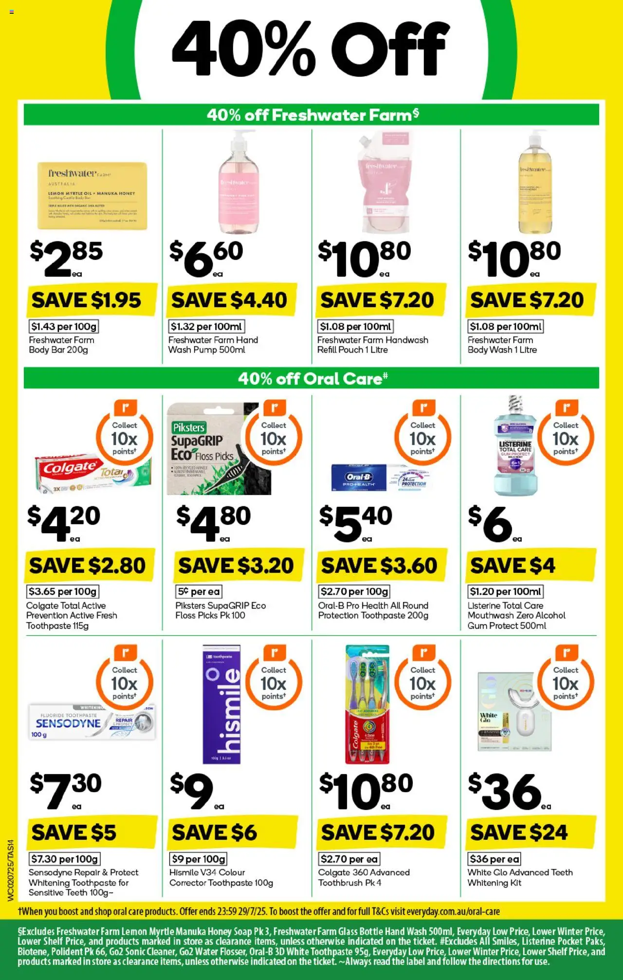 Woolworths catalogue - valid from 02.07.2025 | Page: 14 | Products: Toothpaste, Mouthwash, Water, Corrector
