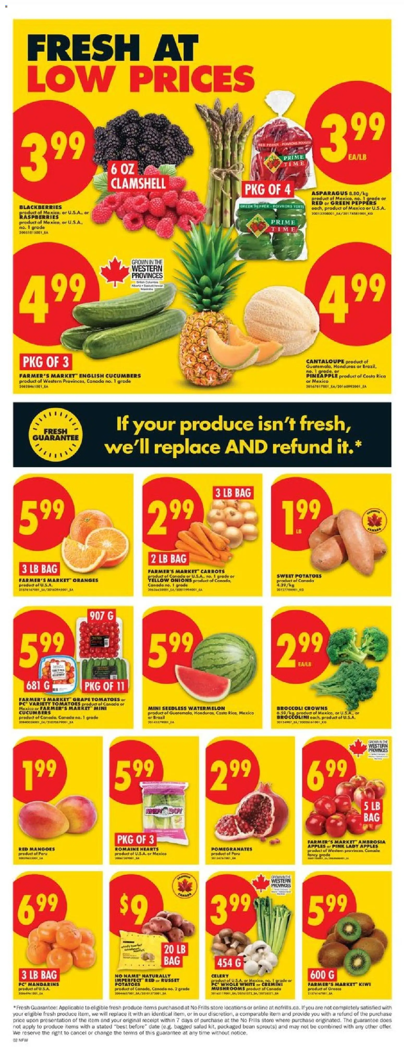 No Frills flyer valid from 19.03.2026 | Page: 2 | Products: Carrot, PC, Apples, Oranges