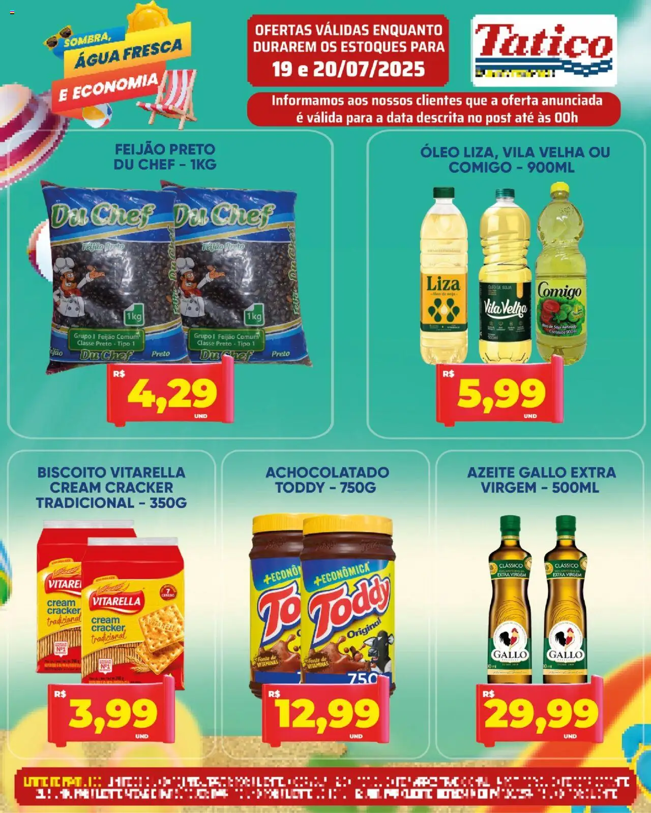 Tatico Folheto - válido de 19.07.2025 | Página: 2 | Produtos: Feijão, Biscoito, Óleo, Azeite