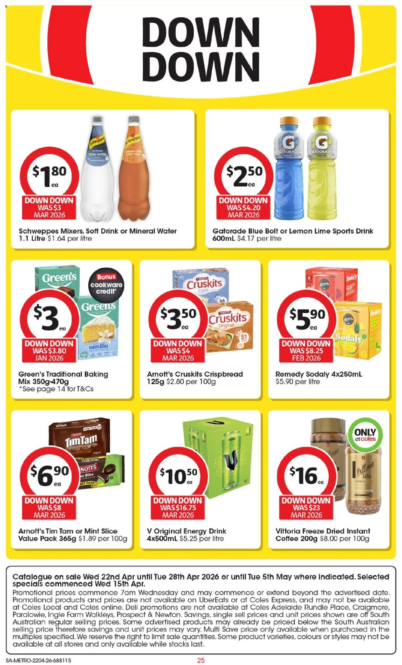 Coles catalogue - valid from 22.04.2026 | Page: 25 | Products: Coffee, Cookware, Lemon, Greens