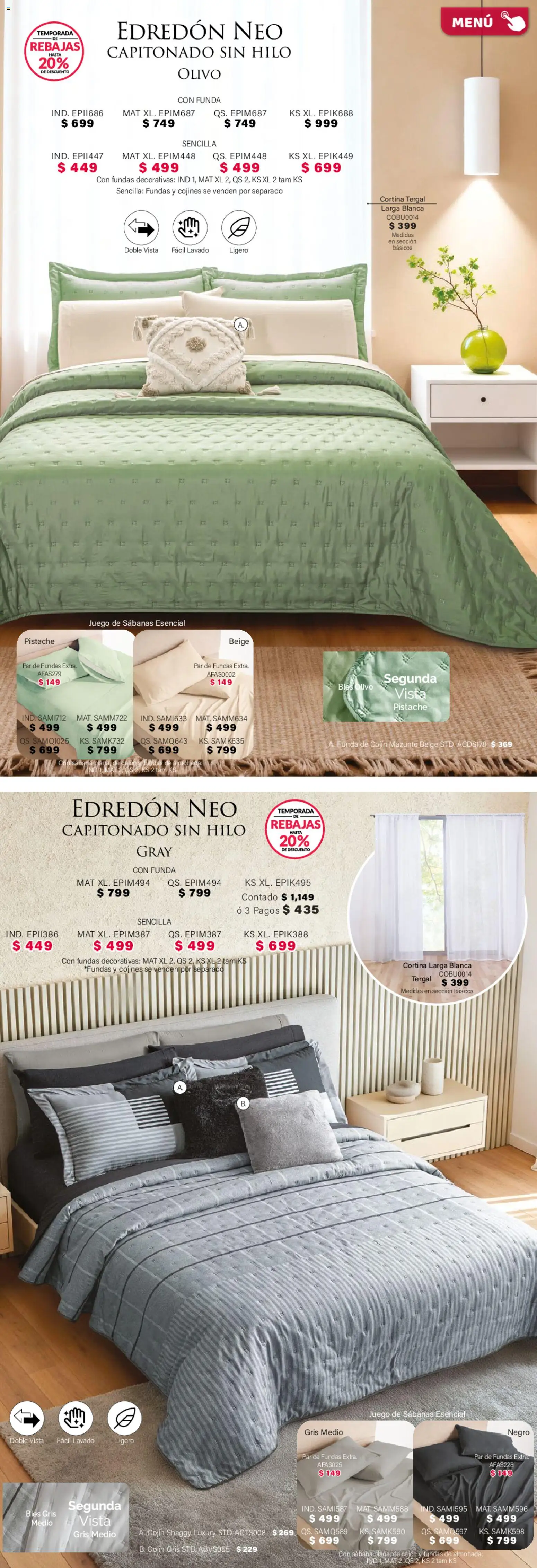 Nuevas ofertas de Colchas Concord válidas en toda la República Mexicana desde el 01.02.2026. ¡Encuentra las mejores ofertas en Colchas Concord catálogo! | Página: 24 | Productos: Juego, Funda, Almohada, Sabanas