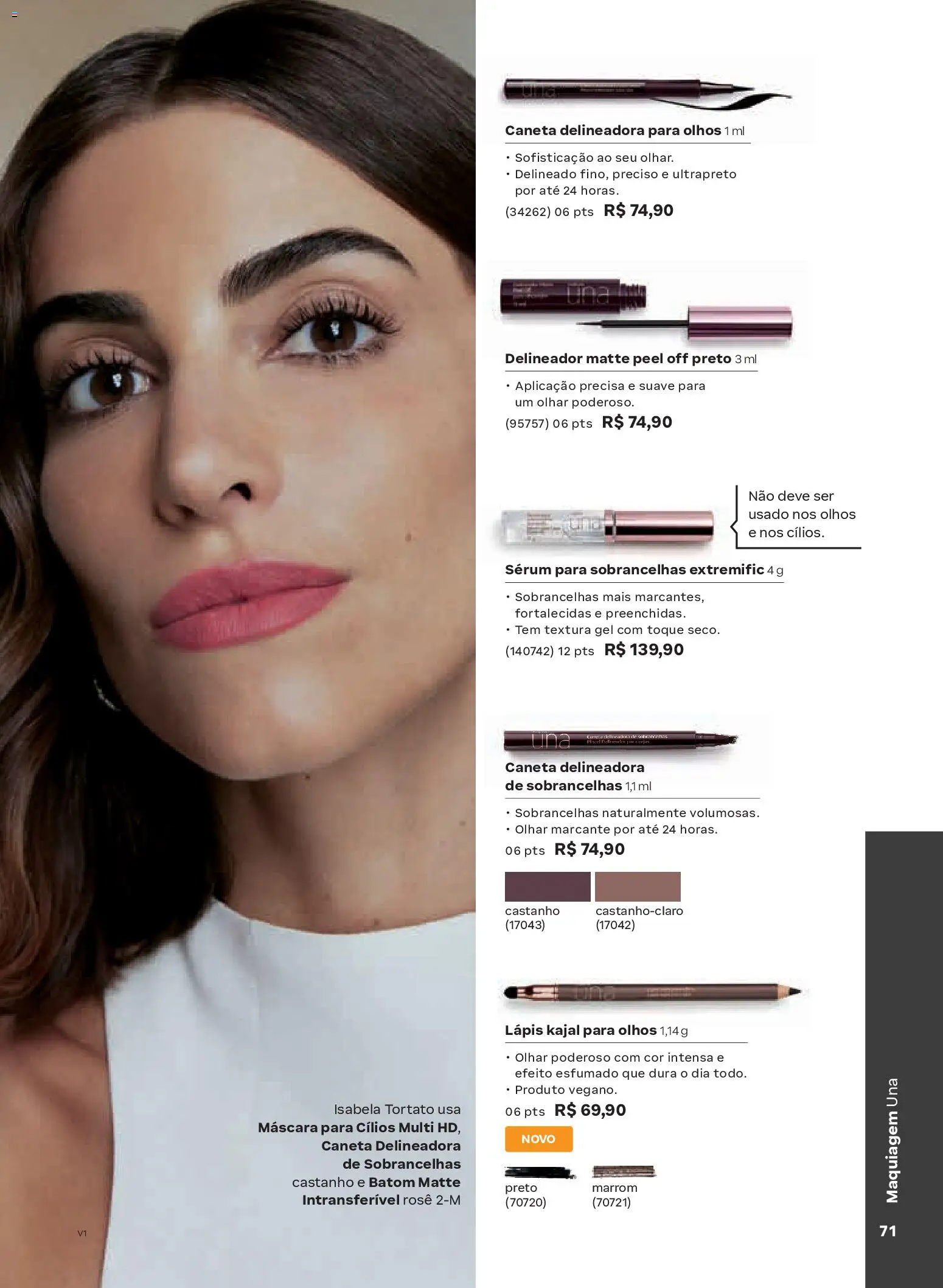 Natura Folheto - válido de 26.12.2025 | Página: 71 | Produtos: Maquiagem, Máscara para cílios, Delineador, Sérum