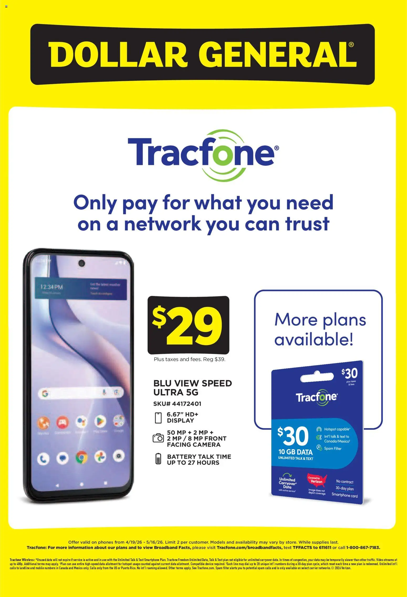 Dollar General Wireless Deals - valid from 19.04.2026 | Page: 1