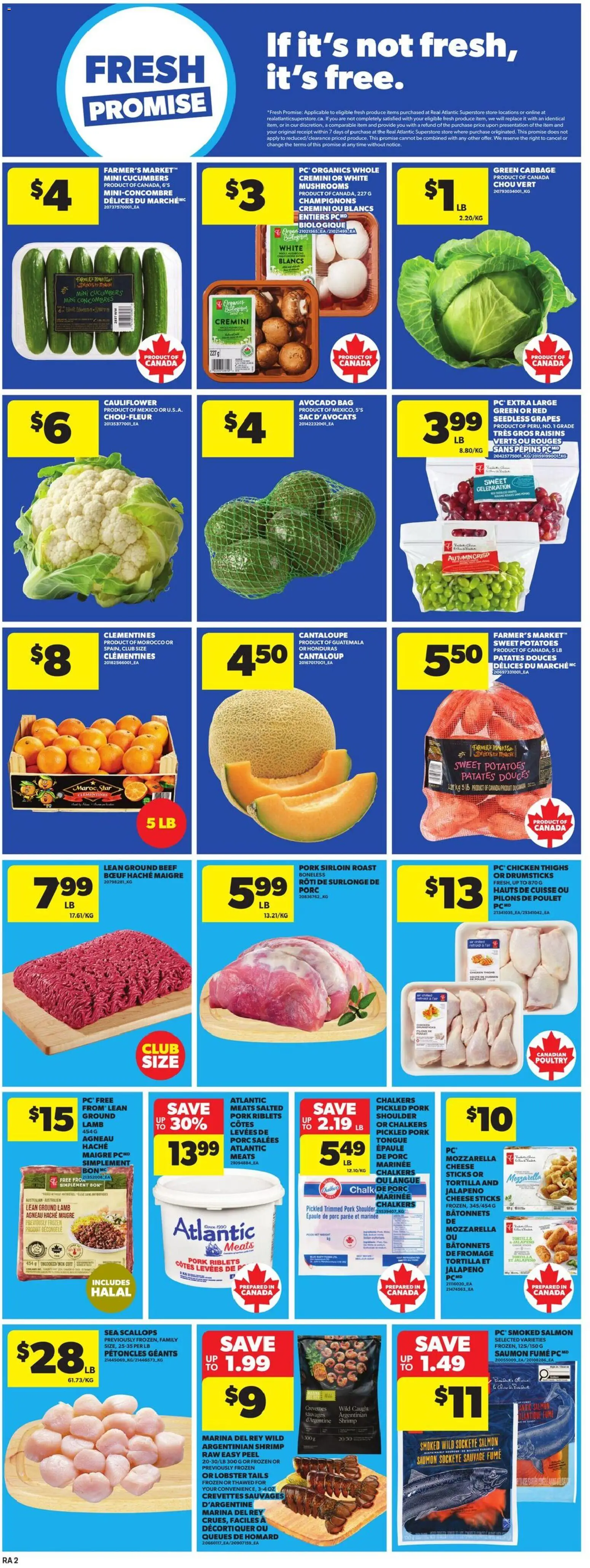 Atlantic Superstore flyer valid from 18.12.2025 | Page: 5 | Products: Cucumbers, Potatoes, Bag, Pork