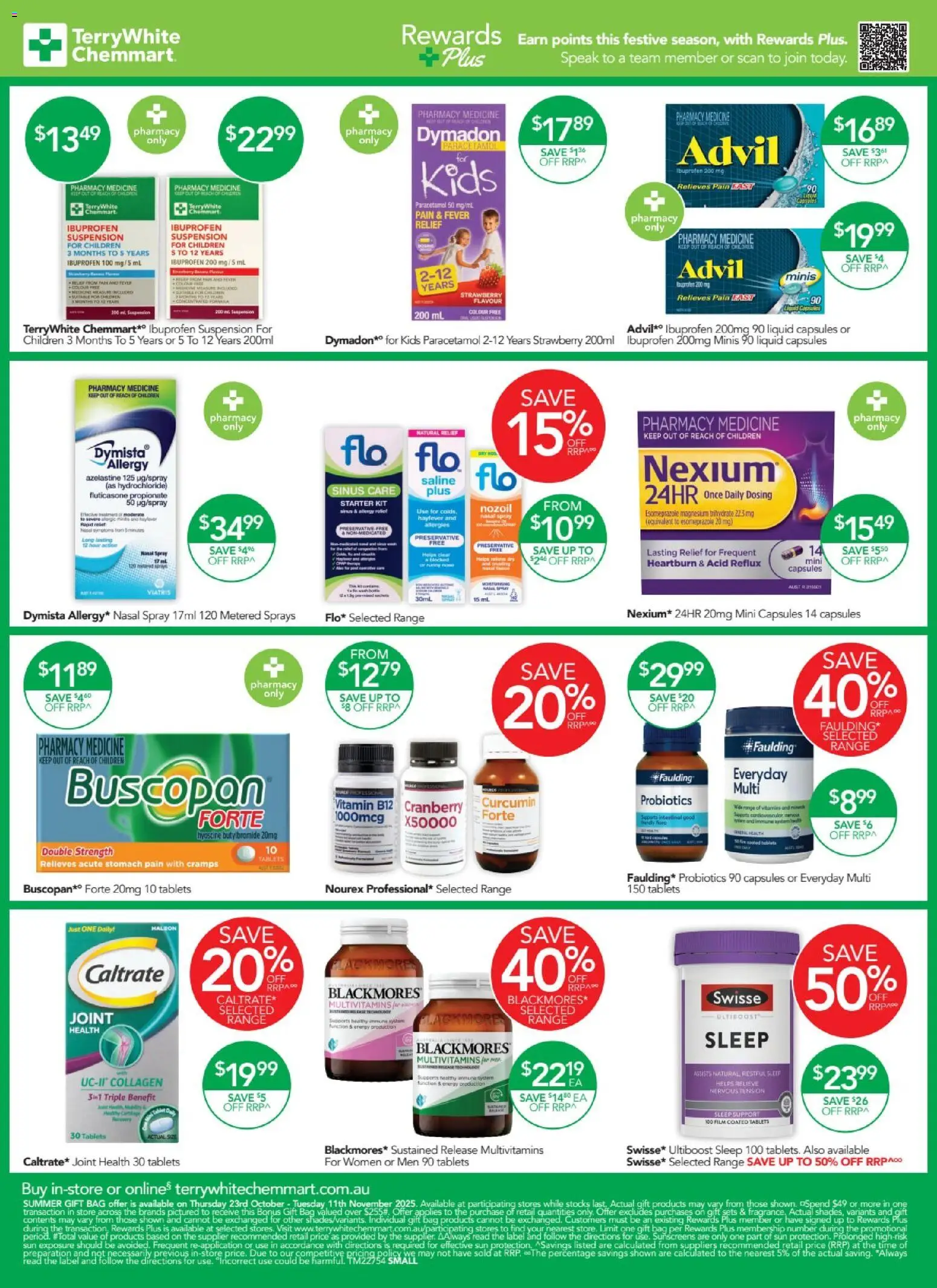 Terry White catalogue - valid from 23.10.2025 | Page: 5 | Products: Bag, Nasal spray, Sinus, Tablets
