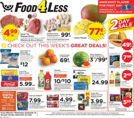 Preview of Food 4 Less weekly ads valid from 10.09.2025