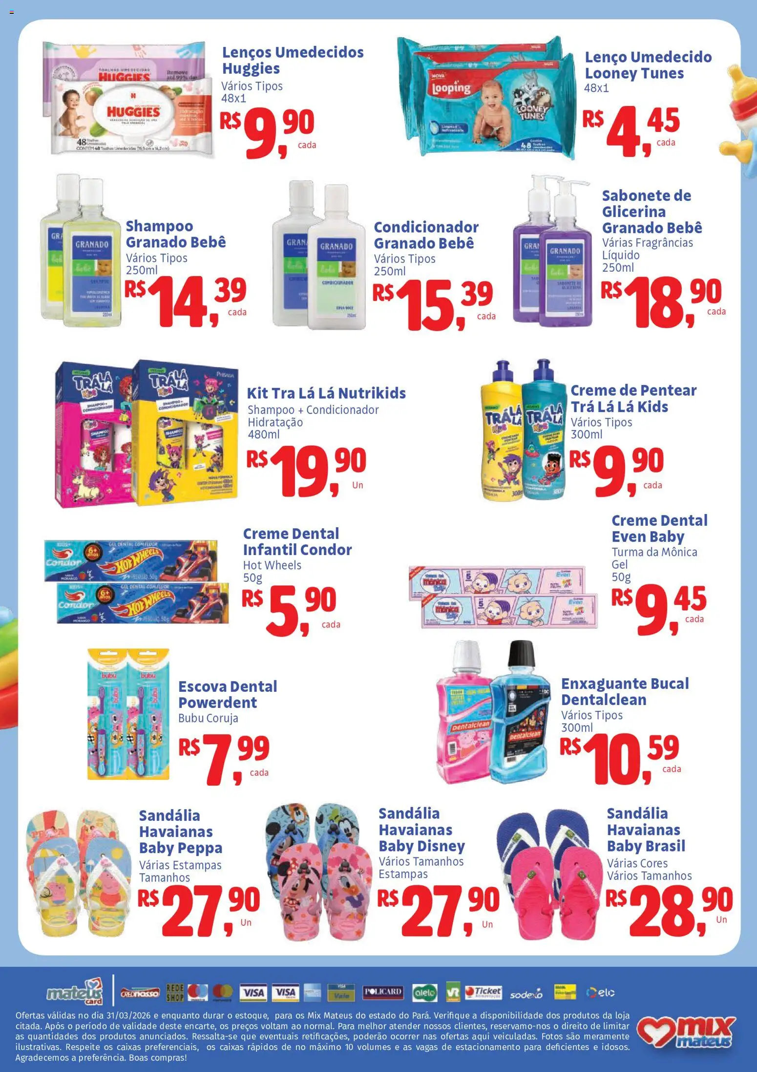 Mateus Folheto - válido de 31.03.2026 | Página: 2 | Produtos: Shampoo, Escova, Sabonete, Creme dental