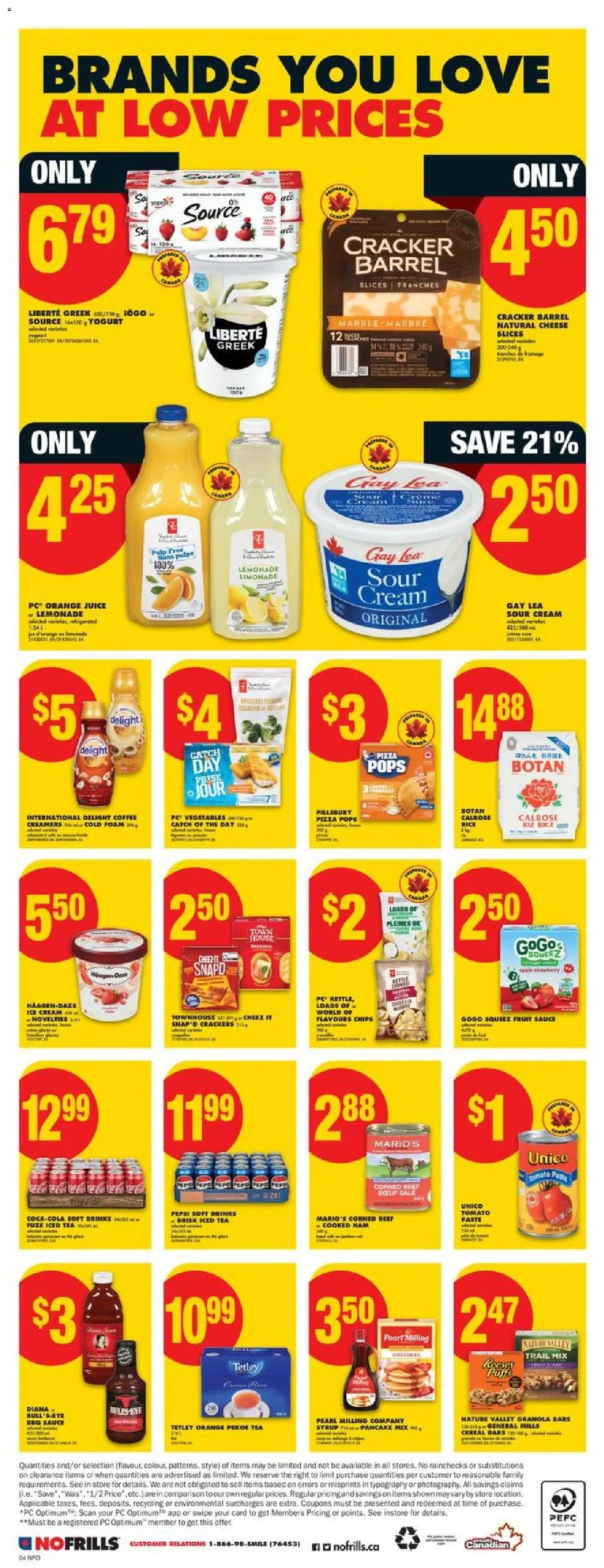 No Frills flyer valid from 15.01.2026 | Page: 4 | Products: Beef, Cheese, Coffee, Ham