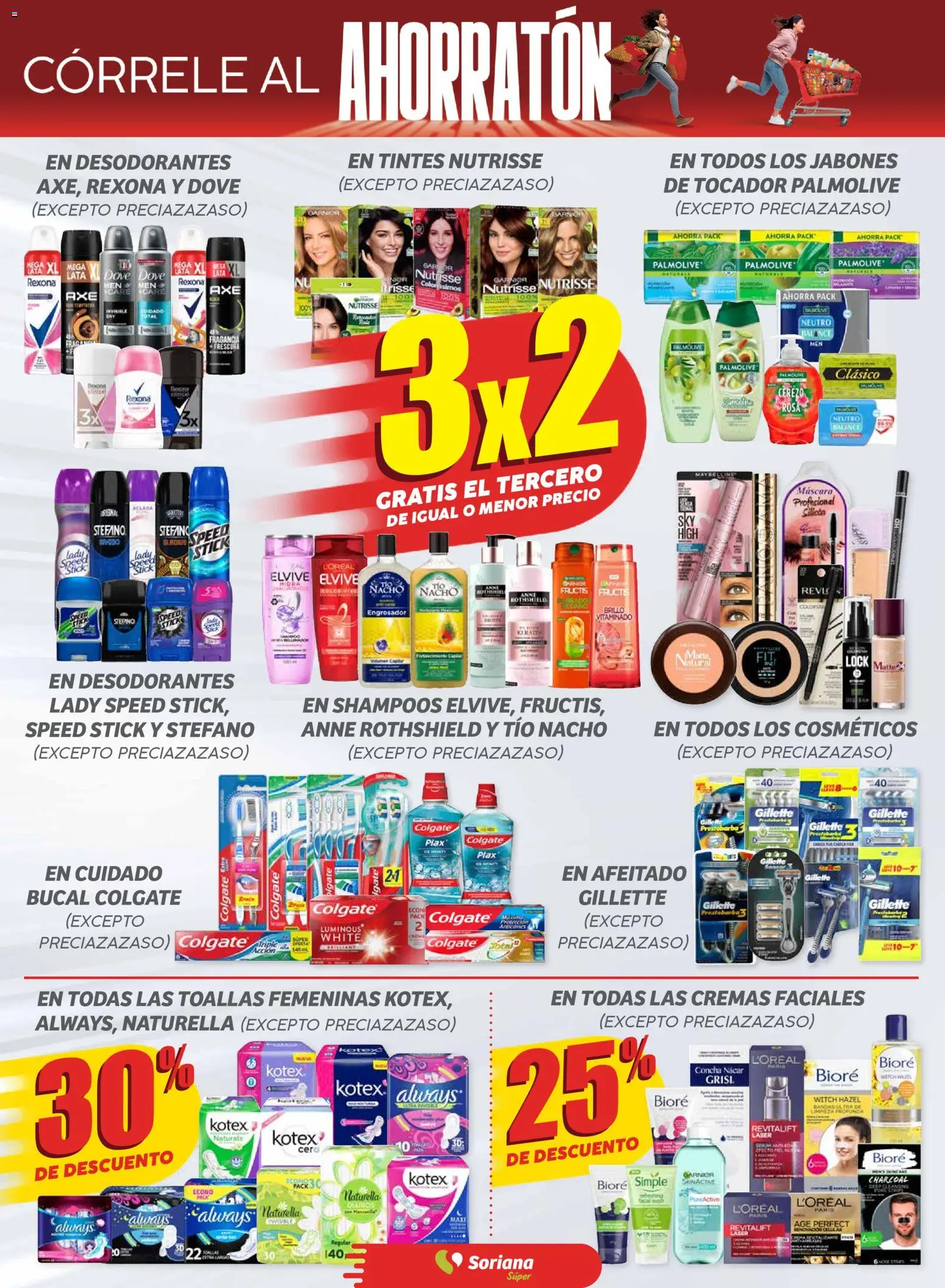 Nuevas ofertas de Soriana válidas en toda la República Mexicana desde el 13.11.2025. ¡Encuentra las mejores ofertas en Soriana - Ahorratón Súper: Juárez! | Página: 4 | Productos: Máscara, Brillo, Toallas
