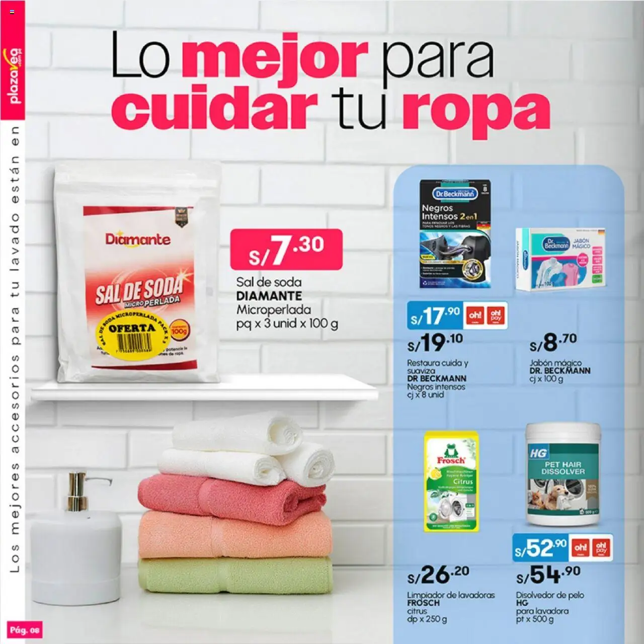 Catálogo Plaza Vea válido desde 04.08.2025 | Página: 8 | Productos: Jabón, Ropa, Lavadora