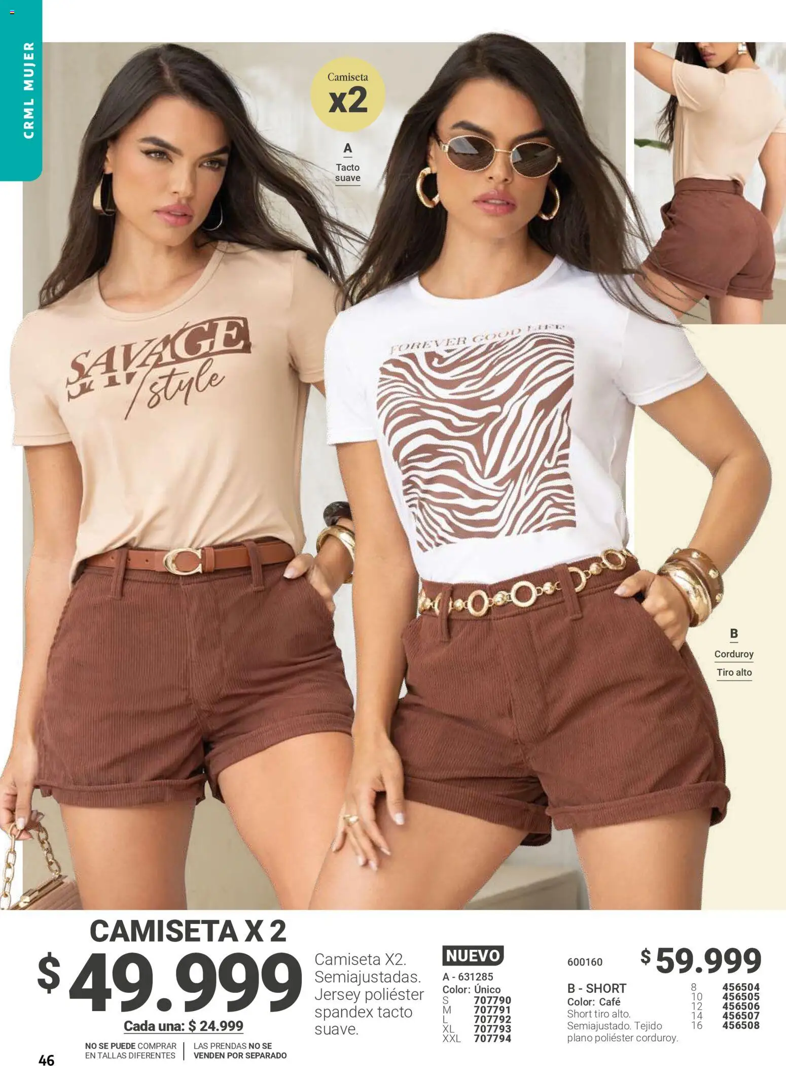 Carmel revista - valida desde el 01.06.2026 | Página: 46 | Productos: Short, Camiseta, Café