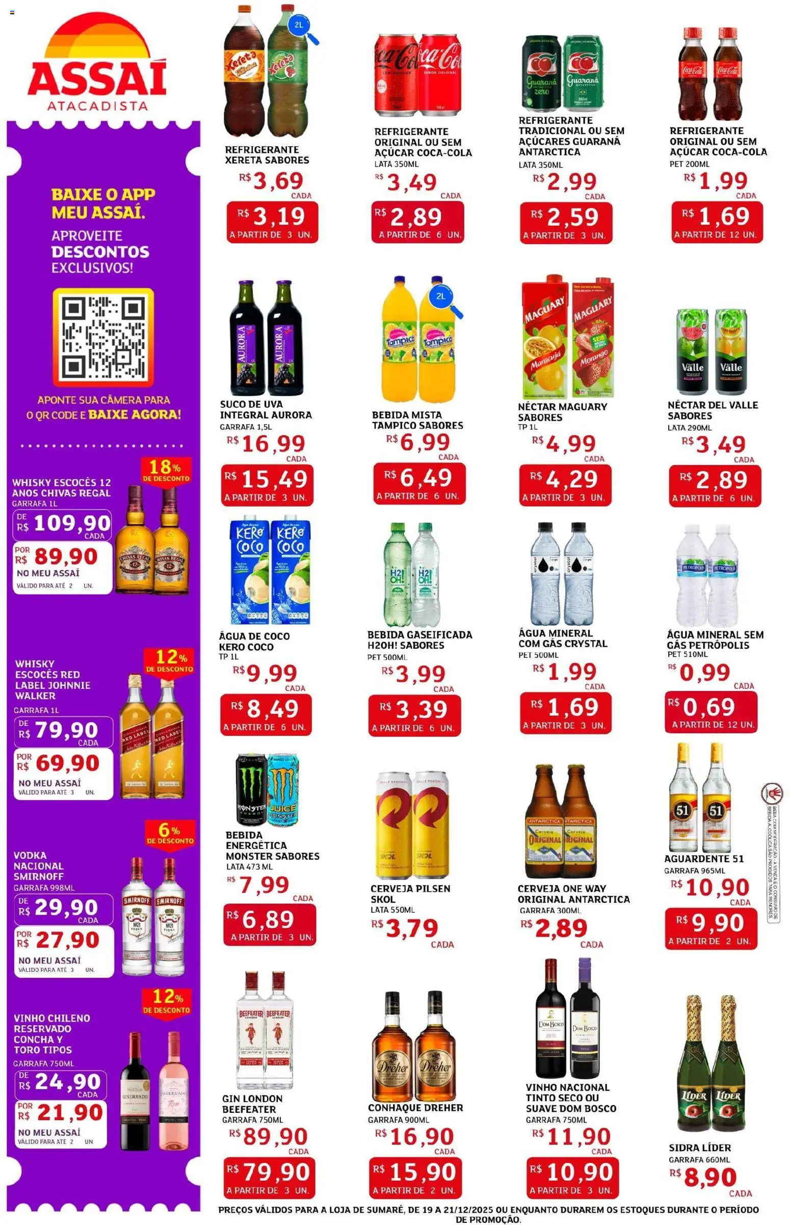 Assaí Atacadista Folheto - válido de 19.12.2025 | Página: 4 | Produtos: Coco, Maracujá, Guaraná, Whisky