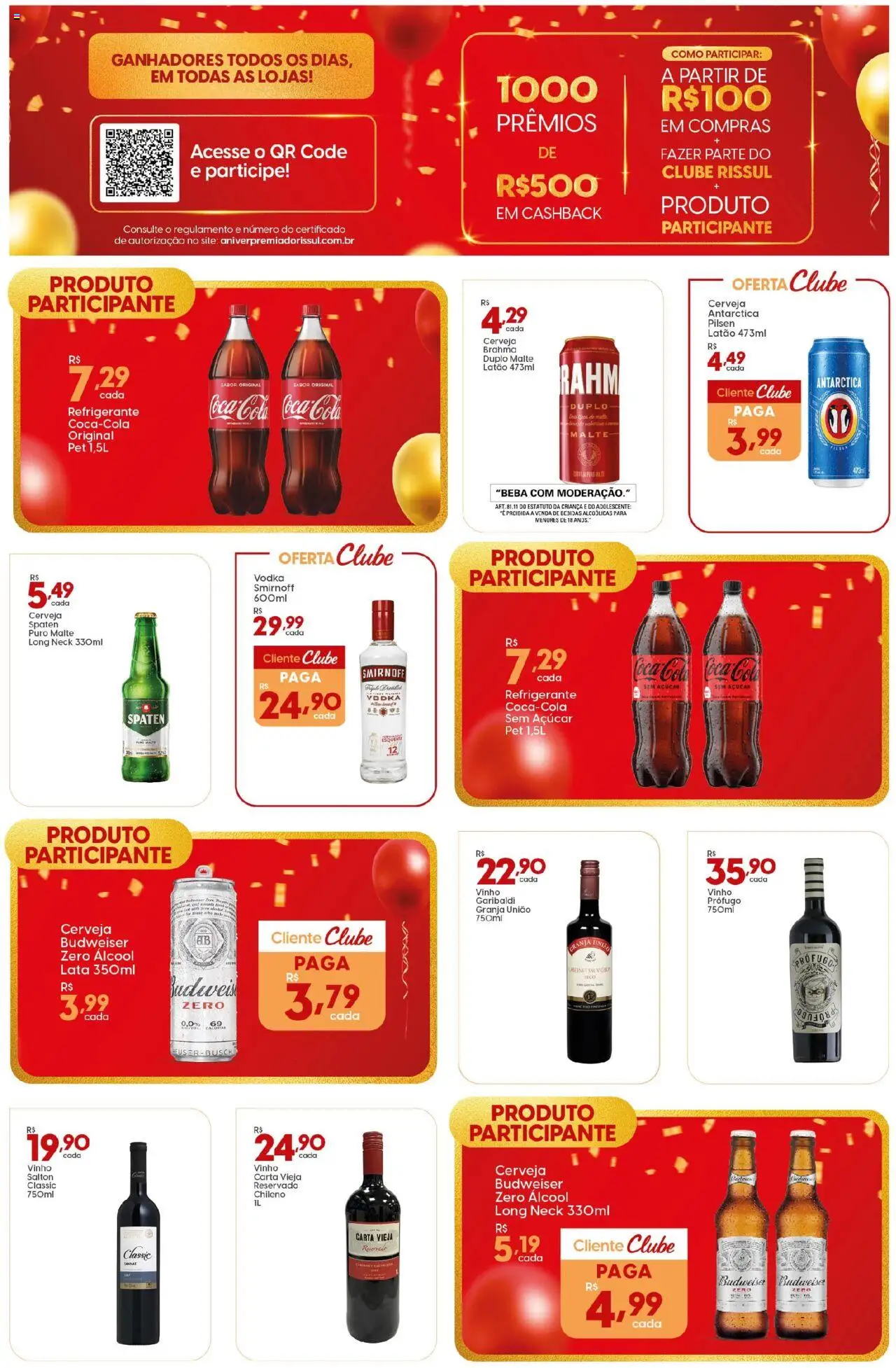 Rissul Folheto - válido de 25.07.2025 | Página: 6 | Produtos: Vinho, Açúcar, Refrigerante, Sal