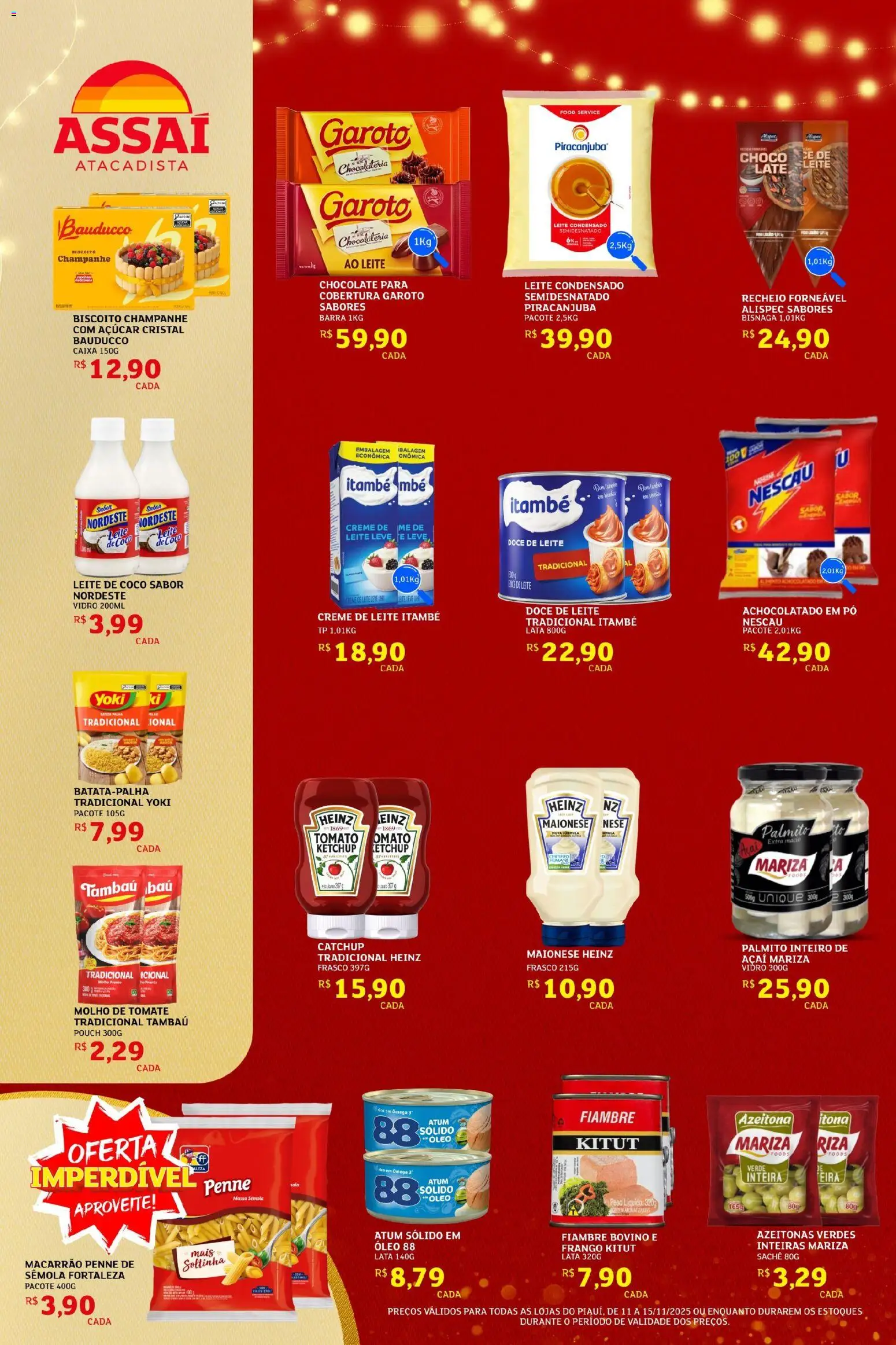 Assaí Atacadista Folheto - válido de 11.11.2025 | Página: 2 | Produtos: Ômega 3, Leite, Óleo, Macarrão