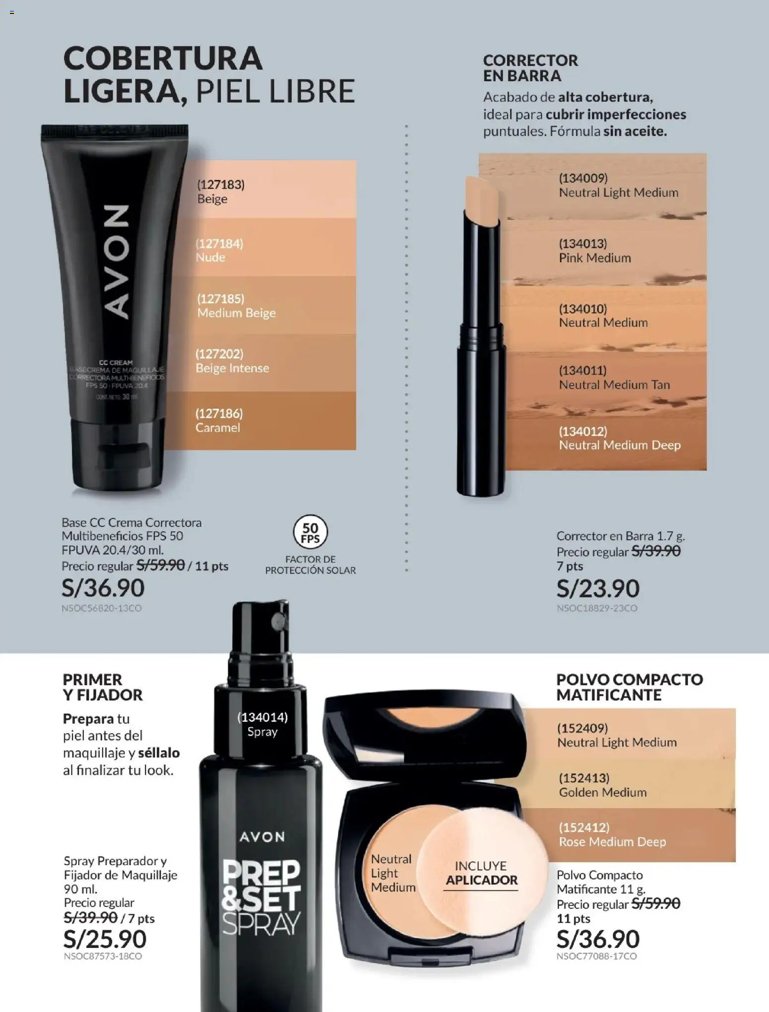 Catálogo Avon válido desde 10.03.2026 | Página: 65 | Productos: Crema, Maquillaje, Corrector, Polvo