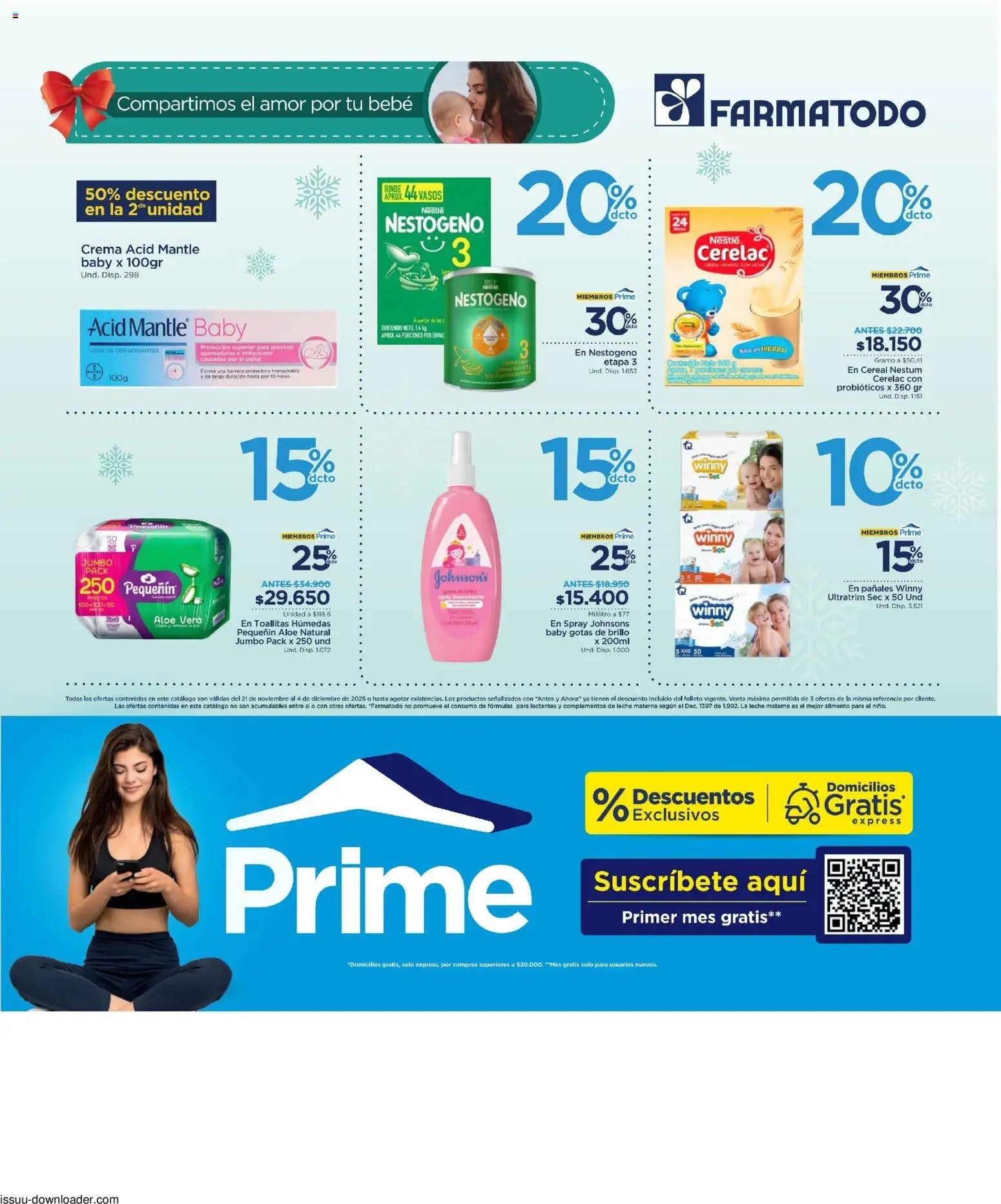 FarmaTodo revista - valida desde el 21.11.2025 | Página: 2 | Productos: Vasos, Crema, Brillo, Pañales