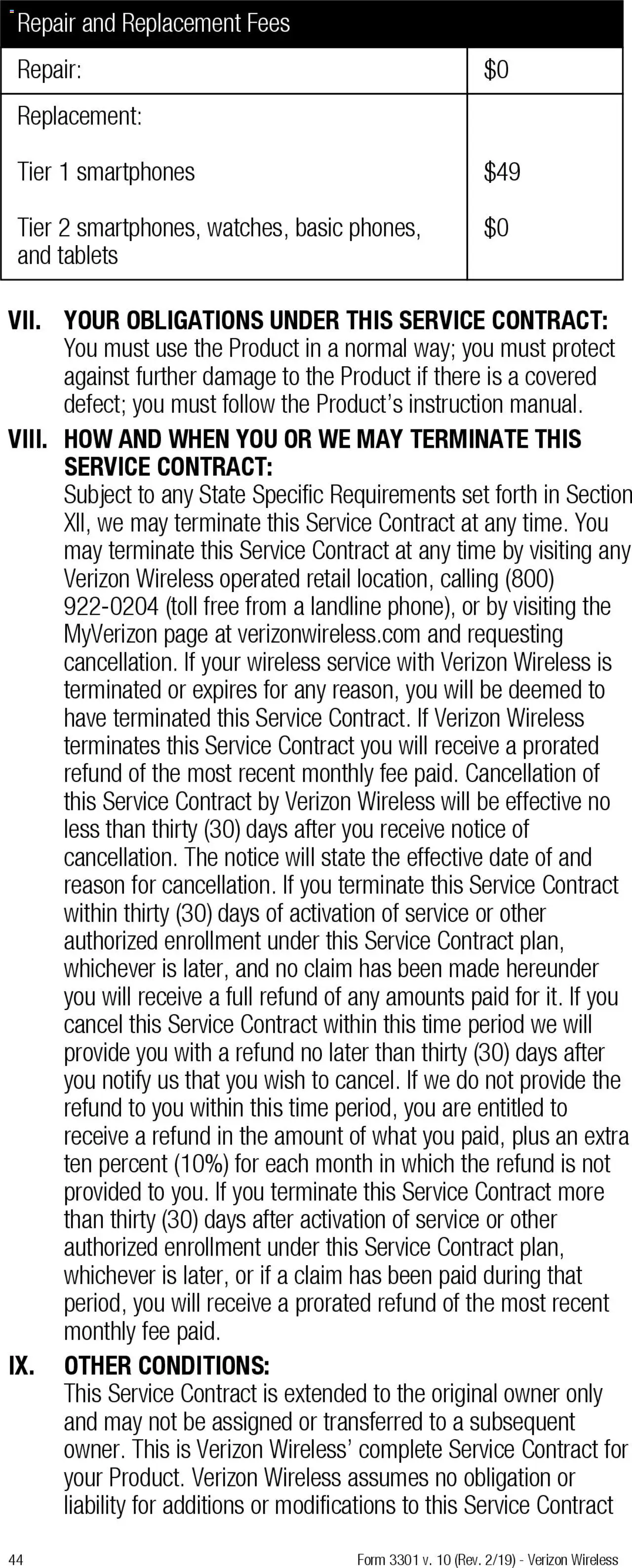 Verizon - Total Mobile Protection for Business and Multi-Devices for Business - valid from 13.03.2025 | Page: 44 | Products: Date