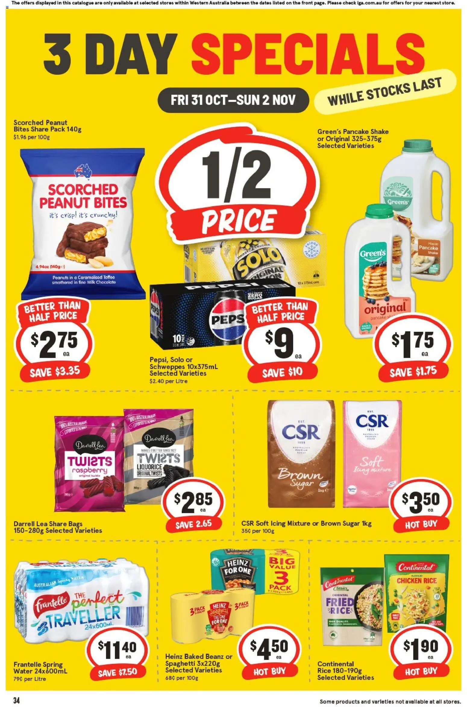 IGA catalogue - valid from 31.10.2025 | Page: 2 | Products: Milk, Peanuts, Sugar, Raspberry