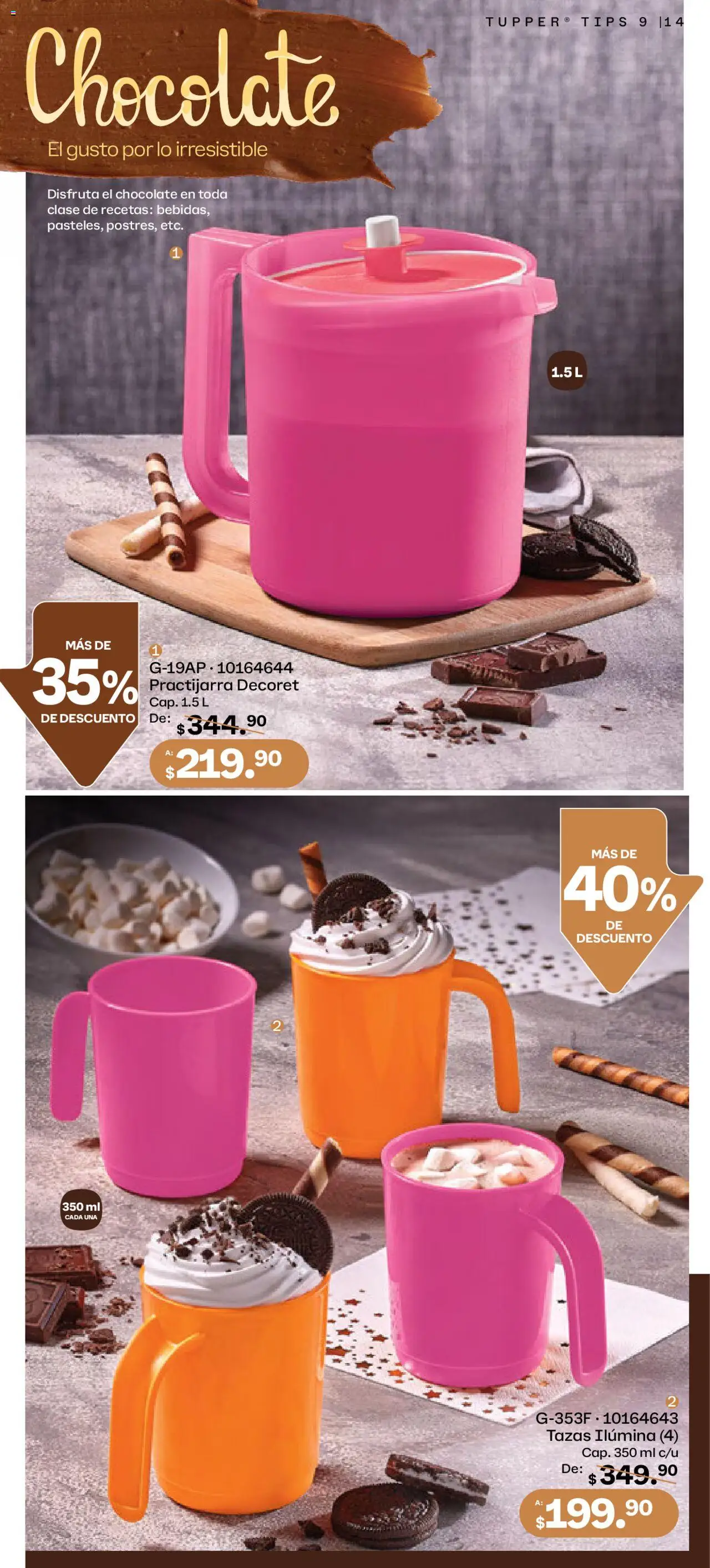 Nuevas ofertas de Tupperware válidas en toda la República Mexicana desde el 11.08.2025. ¡Encuentra las mejores ofertas en Tupperware catálogo! | Página: 14 | Productos: Chocolate, Tupper