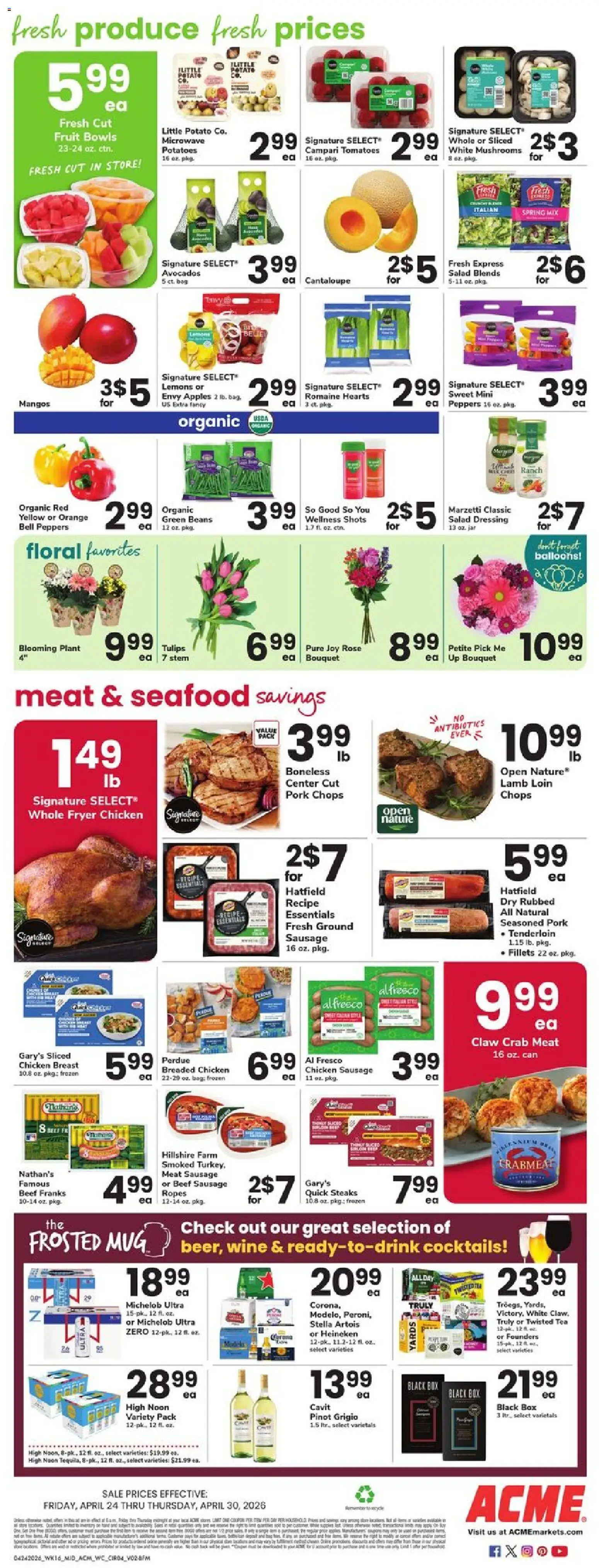 Acme Weekly Ad - PA - valid from 24.04.2026 | Page: 4 | Products: Fryer, Box, Tomatoes, Potatoes
