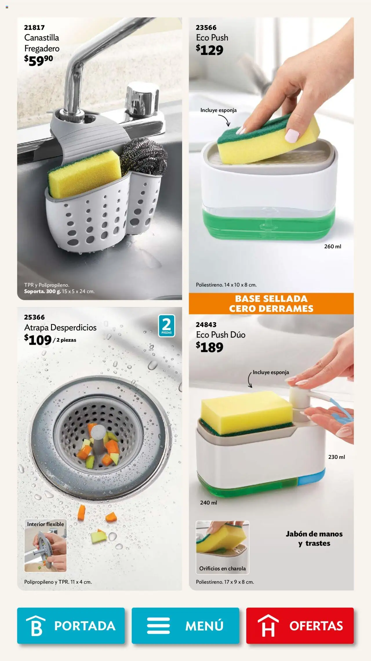 Nuevas ofertas de Betterware válidas en toda la República Mexicana desde el 01.09.2025. ¡Encuentra las mejores ofertas en Betterware - Campaña 9 2025! | Página: 43 | Productos: Esponja, Flexible, Jabón