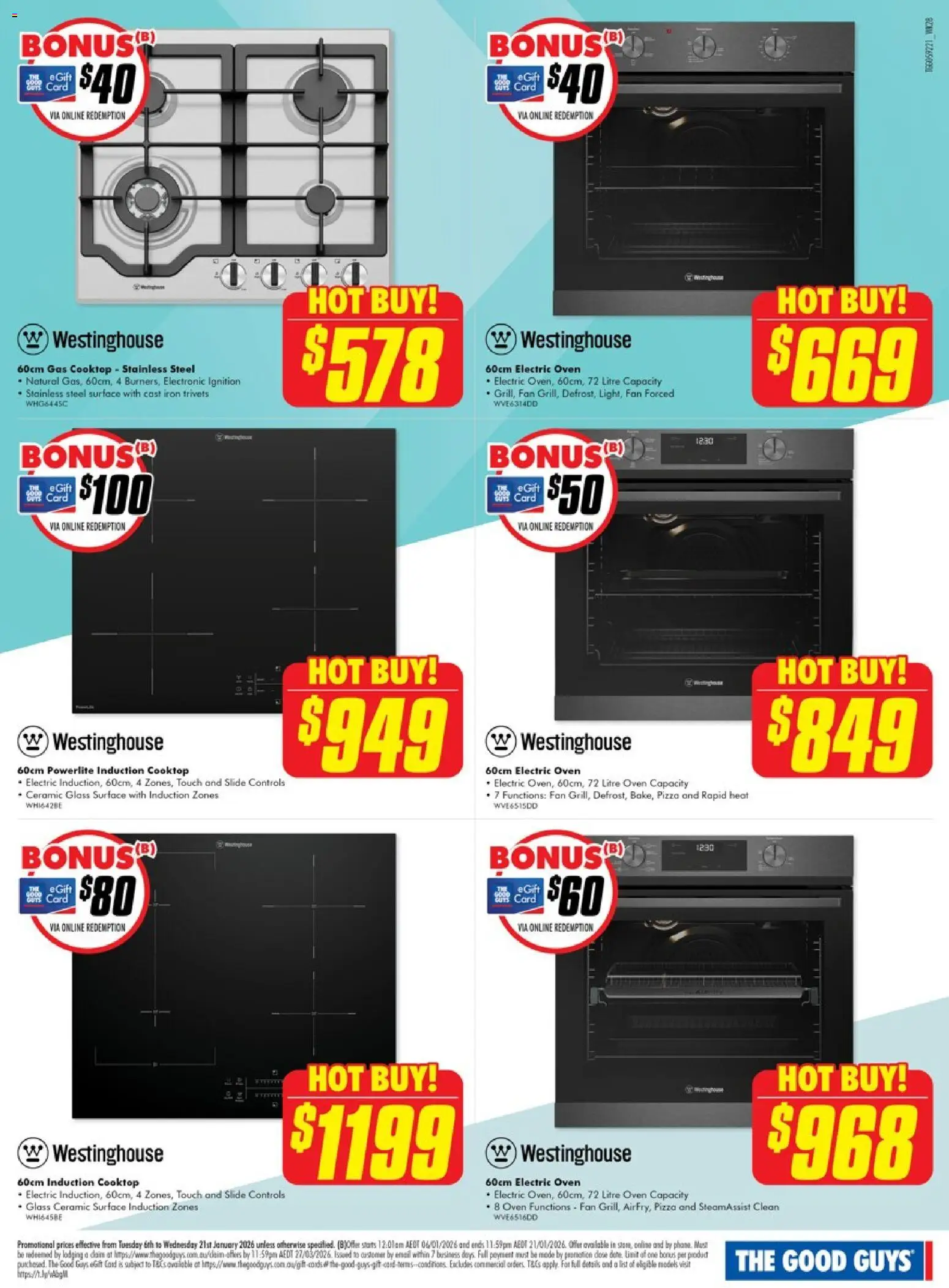 The Good Guys catalogue - valid from 05.01.2026 | Page: 2 | Products: Pizza, Oven, Iron, Fan