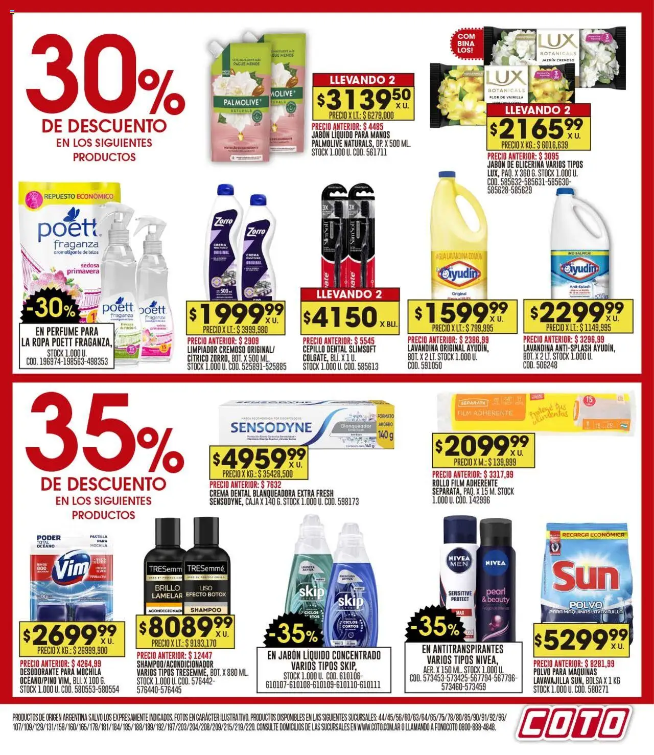 Coto ofertas │ válido desde el 04.08.2025 | Página: 17 | Productos: Lavandina, Caja, Ropa, Crema