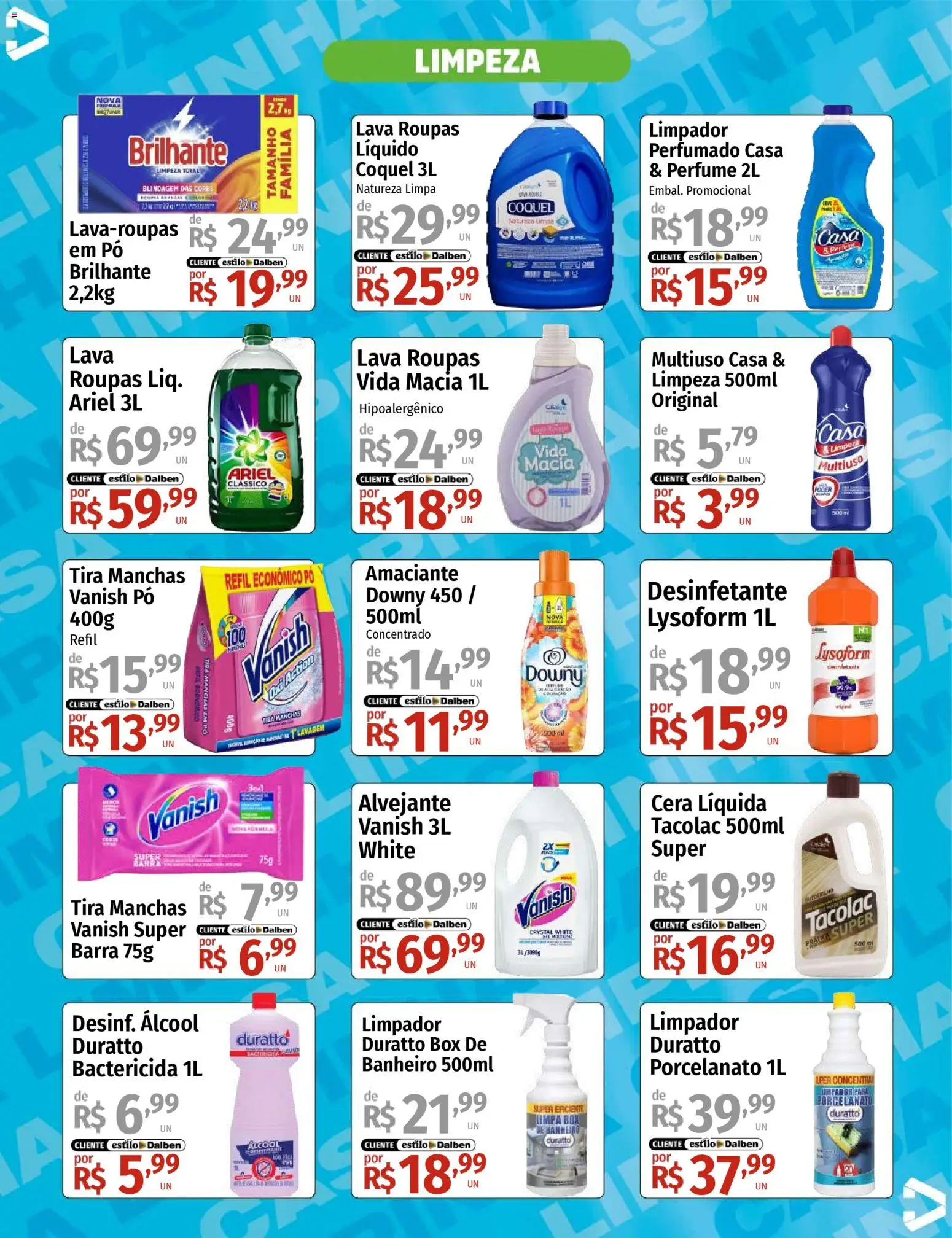 Supermercado Dalben Folheto - válido de 16.02.2026 | Página: 2 | Produtos: Perfume, Ariel, Porcelanato, Roupas