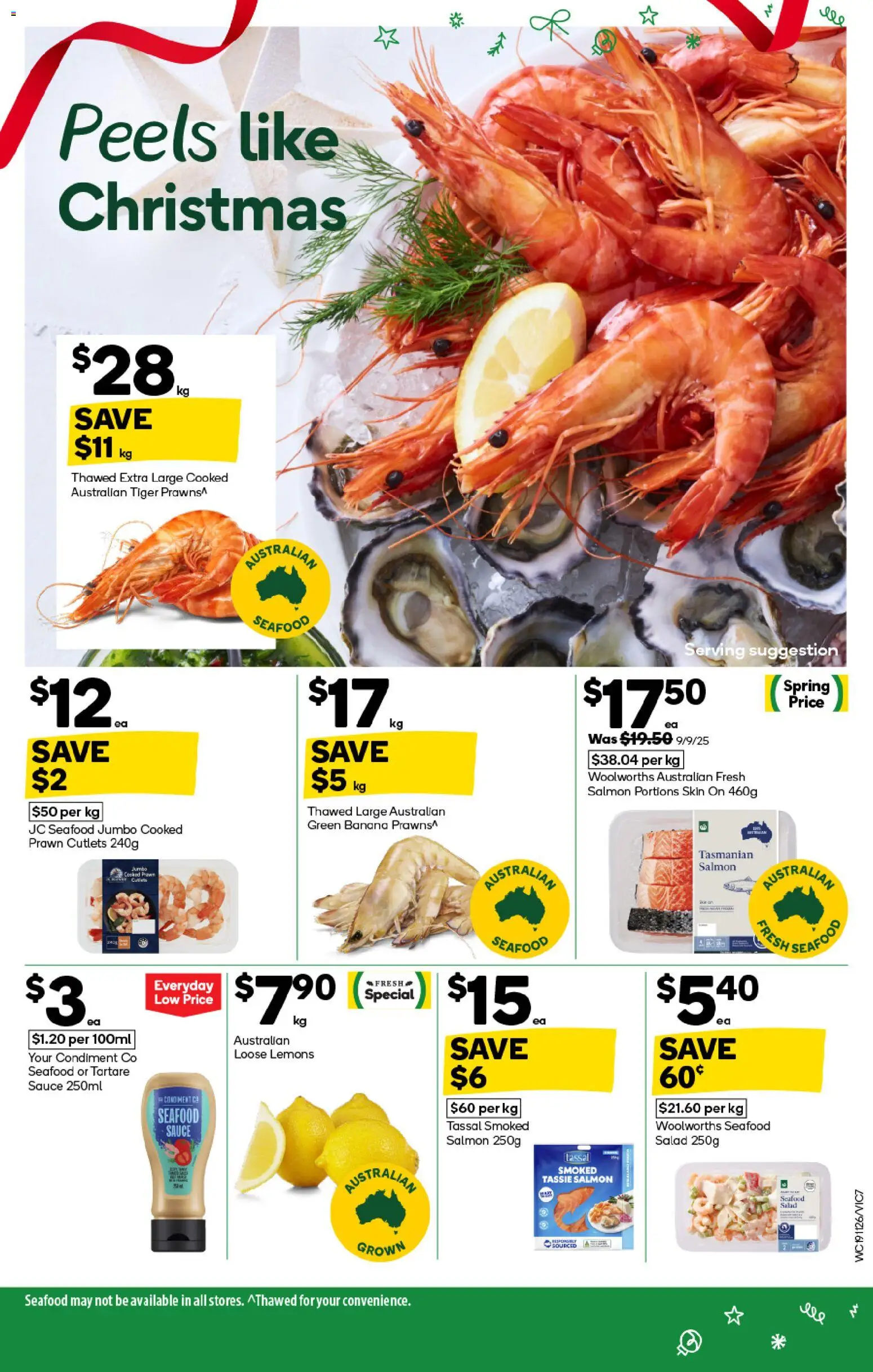 Woolworths catalogue - valid from 19.11.2025 | Page: 7 | Products: Salad, Salmon, Sauce, Seafood