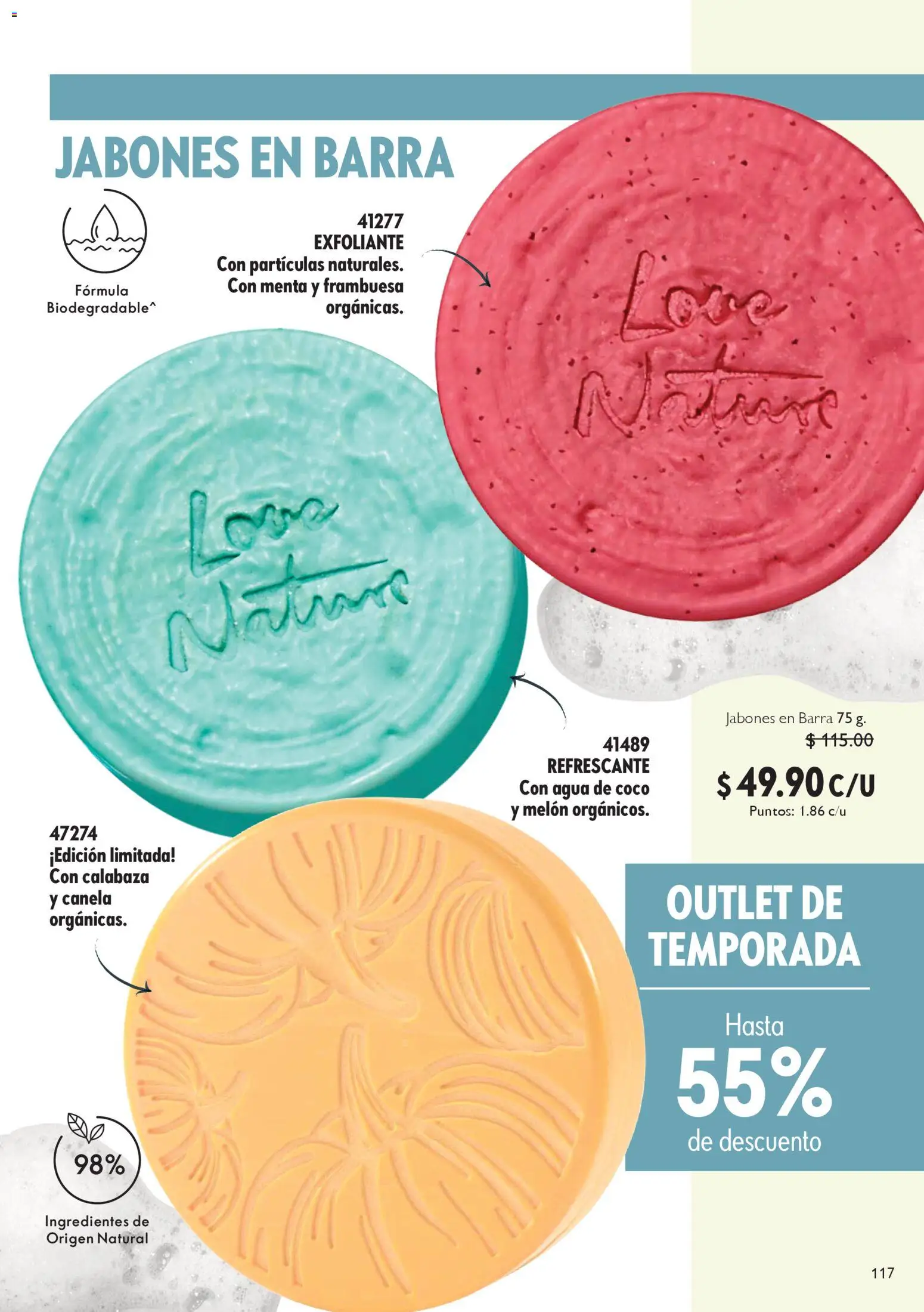 Nuevas ofertas de Oriflame válidas en toda la República Mexicana desde el 27.12.2025. ¡Encuentra las mejores ofertas en Oriflame campaña 1 2026! | Página: 117 | Productos: Melón, Agua, Barra