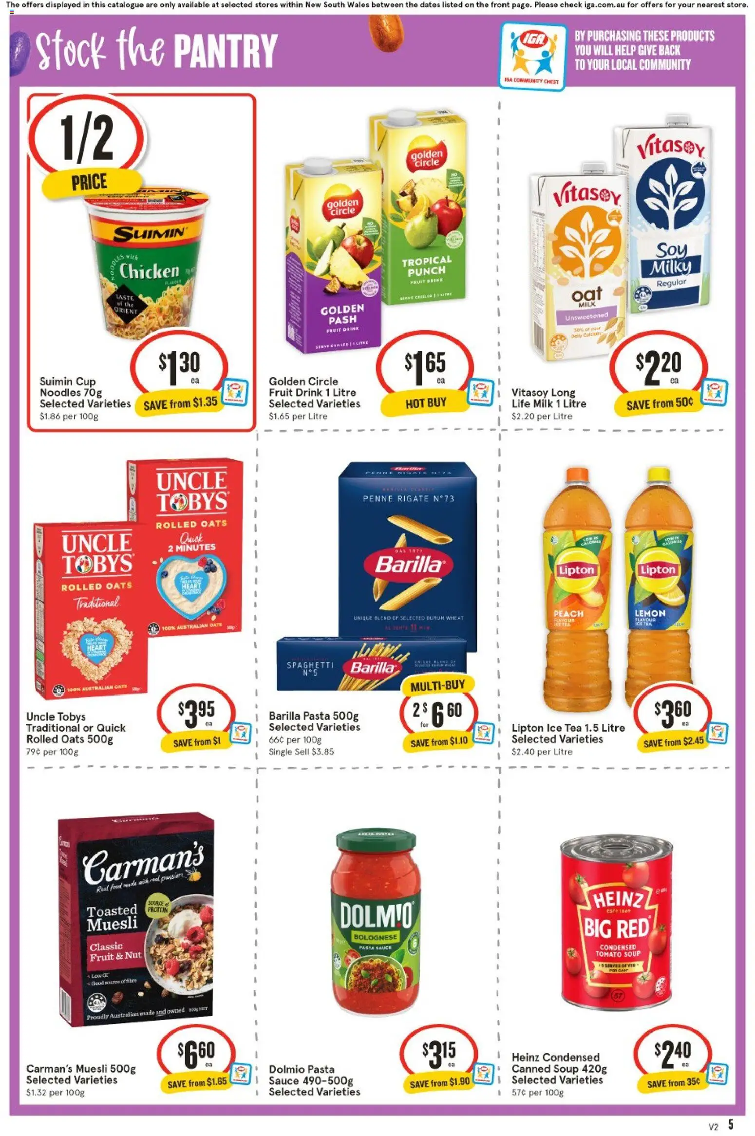 IGA catalogue - valid from 18.03.2026 | Page: 5 | Products: Box, Bread, Pizza, Chicken