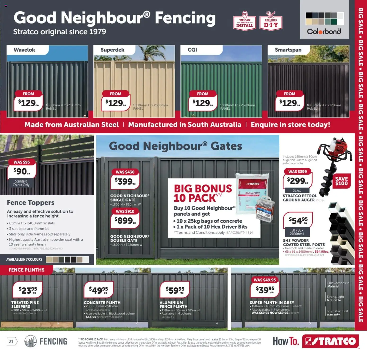 Stratco catalogue - valid from 06.03.2026 | Page: 21 | Products: Fence, Gate, Powder, Light